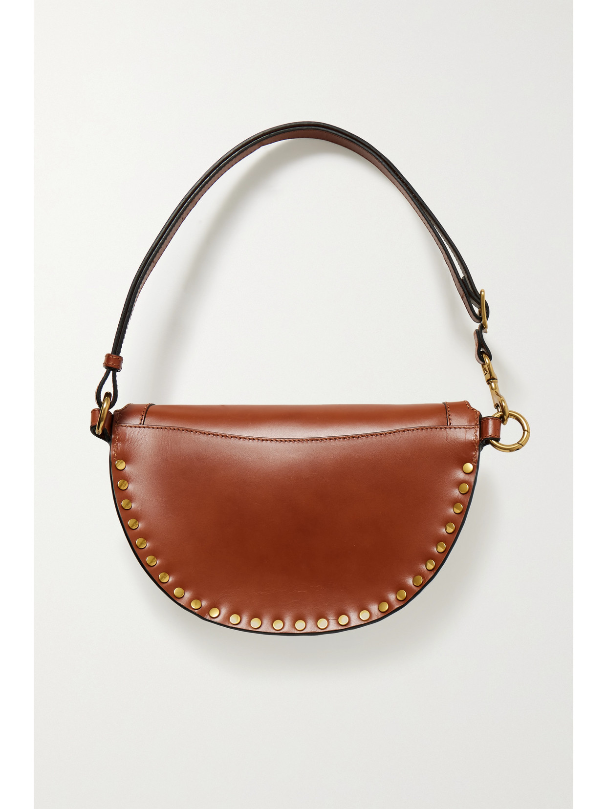 Shop Isabel Marant Skano Studded Leather Belt Bag In Brown