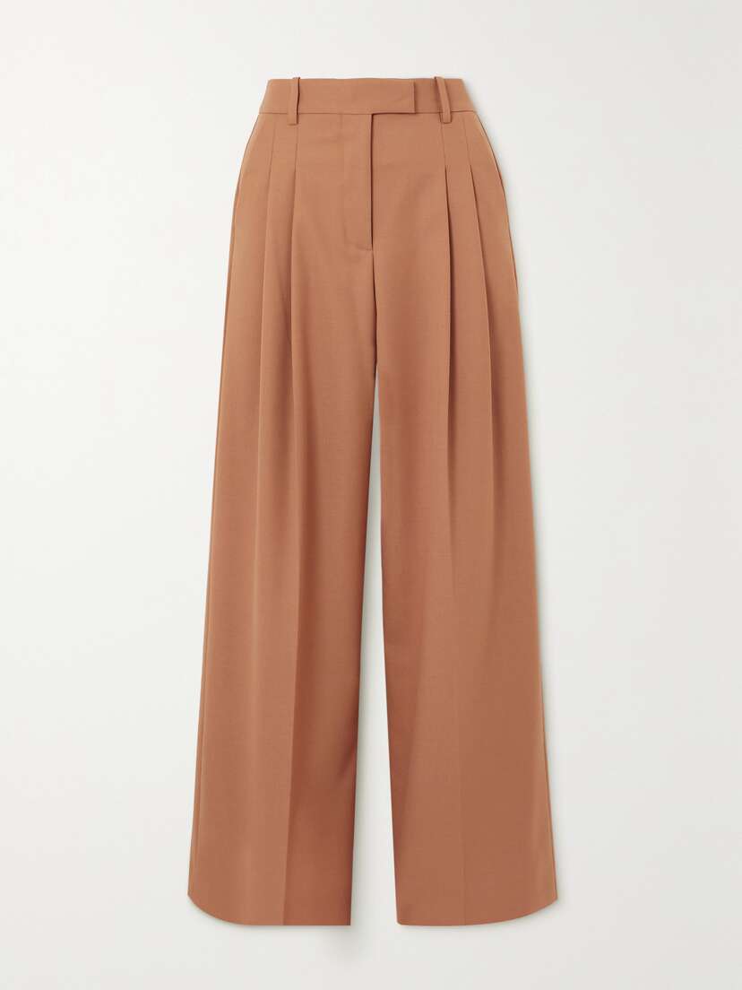 By Malene Birger Cymbaria Pleated Recycled-twill Wide-leg Pants