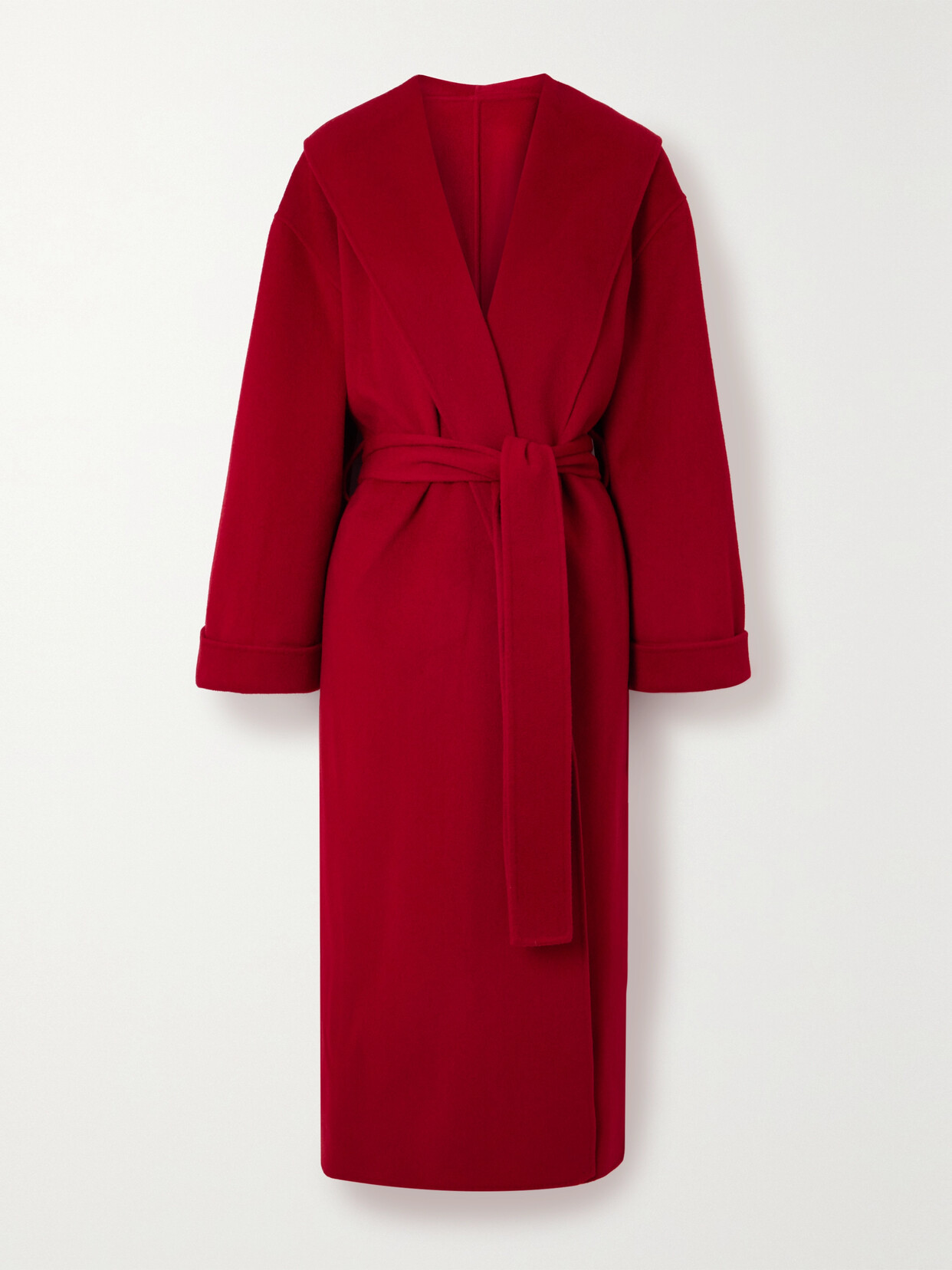 By Malene Birger - Trullem Belted Wool Coat - Red