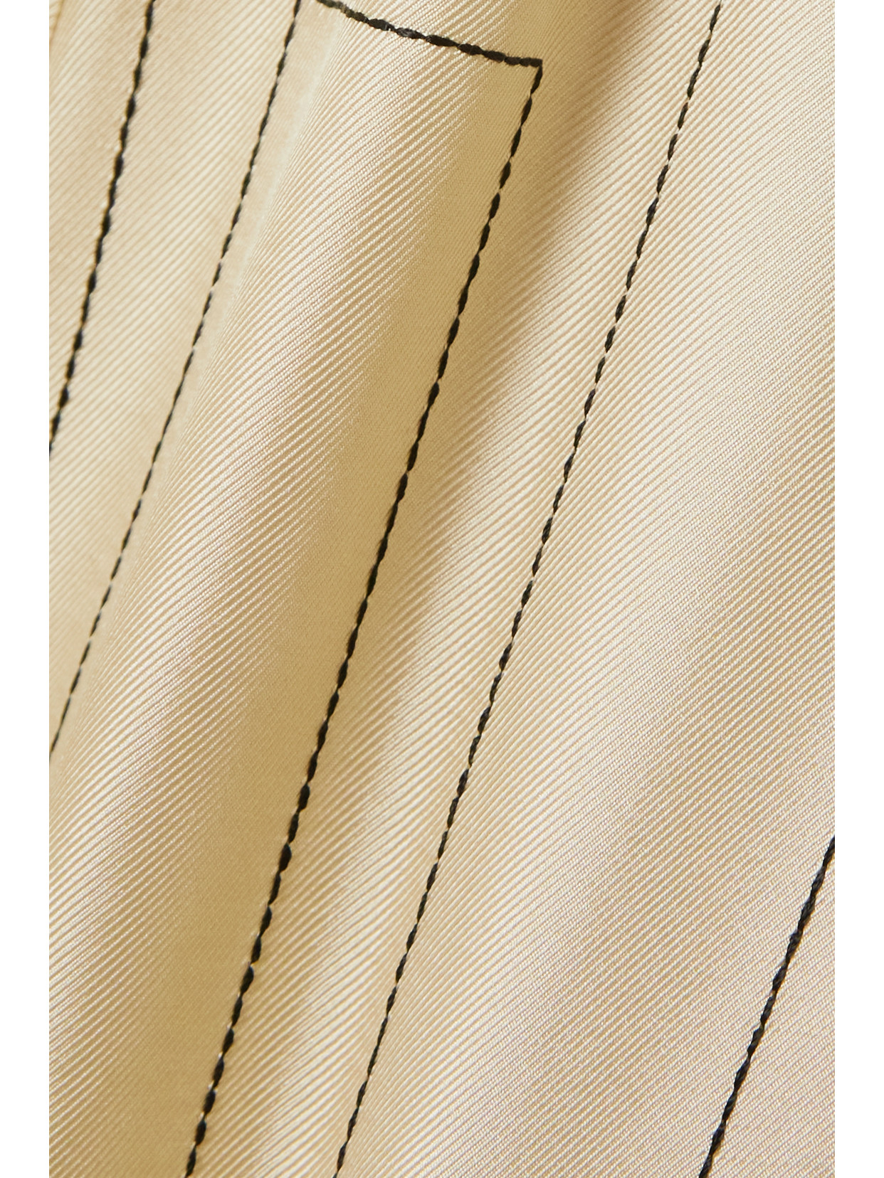 Shop Totême Embroidered Silk-twill Wide-leg Pants In Ivory