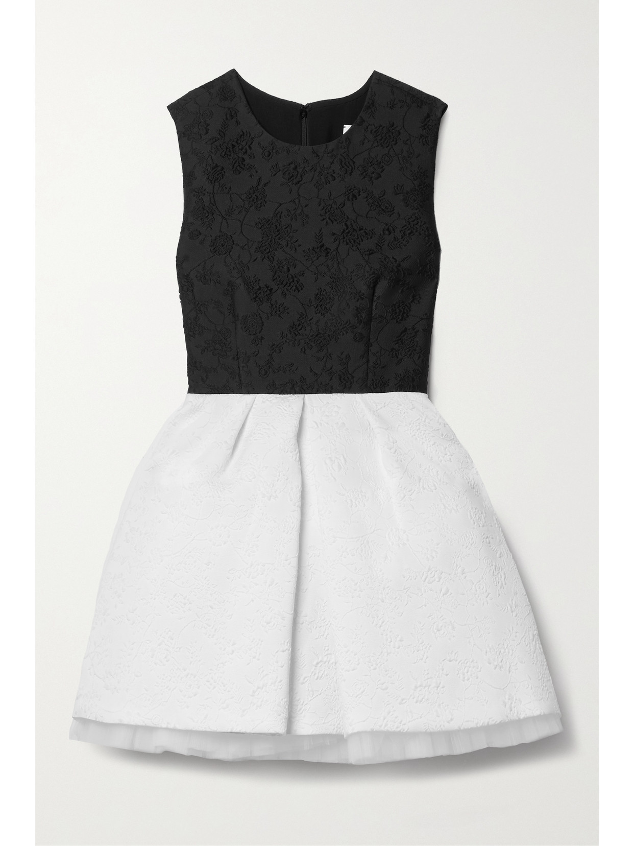Carolina Herrera Two-tone Cloqué Mini Dress