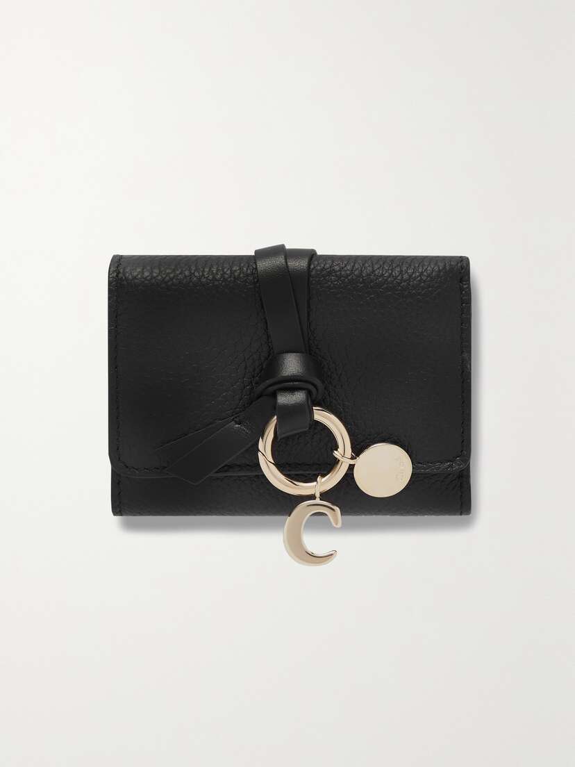 Chloé Alphabet Embellished Textured-leather Wallet