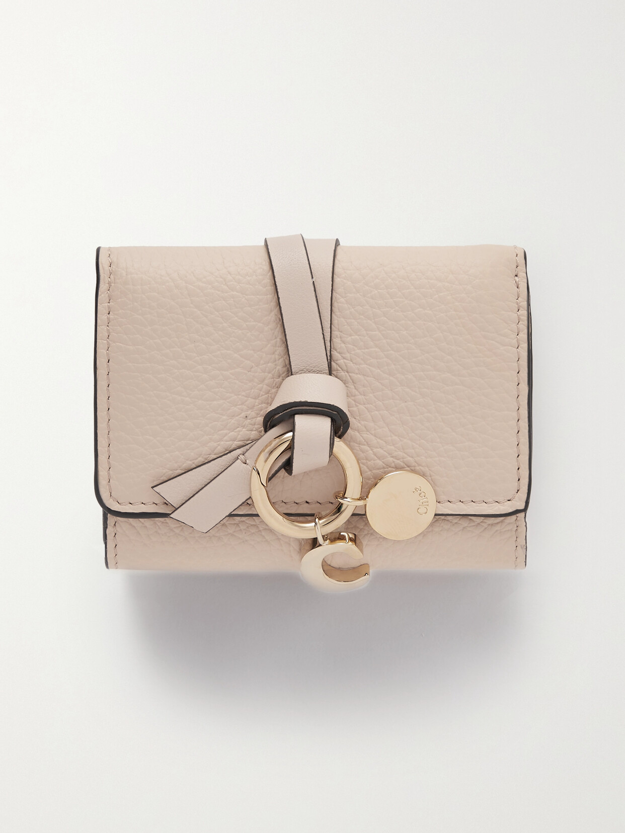 Chloé Alphabet Embellished Textured-leather Wallet