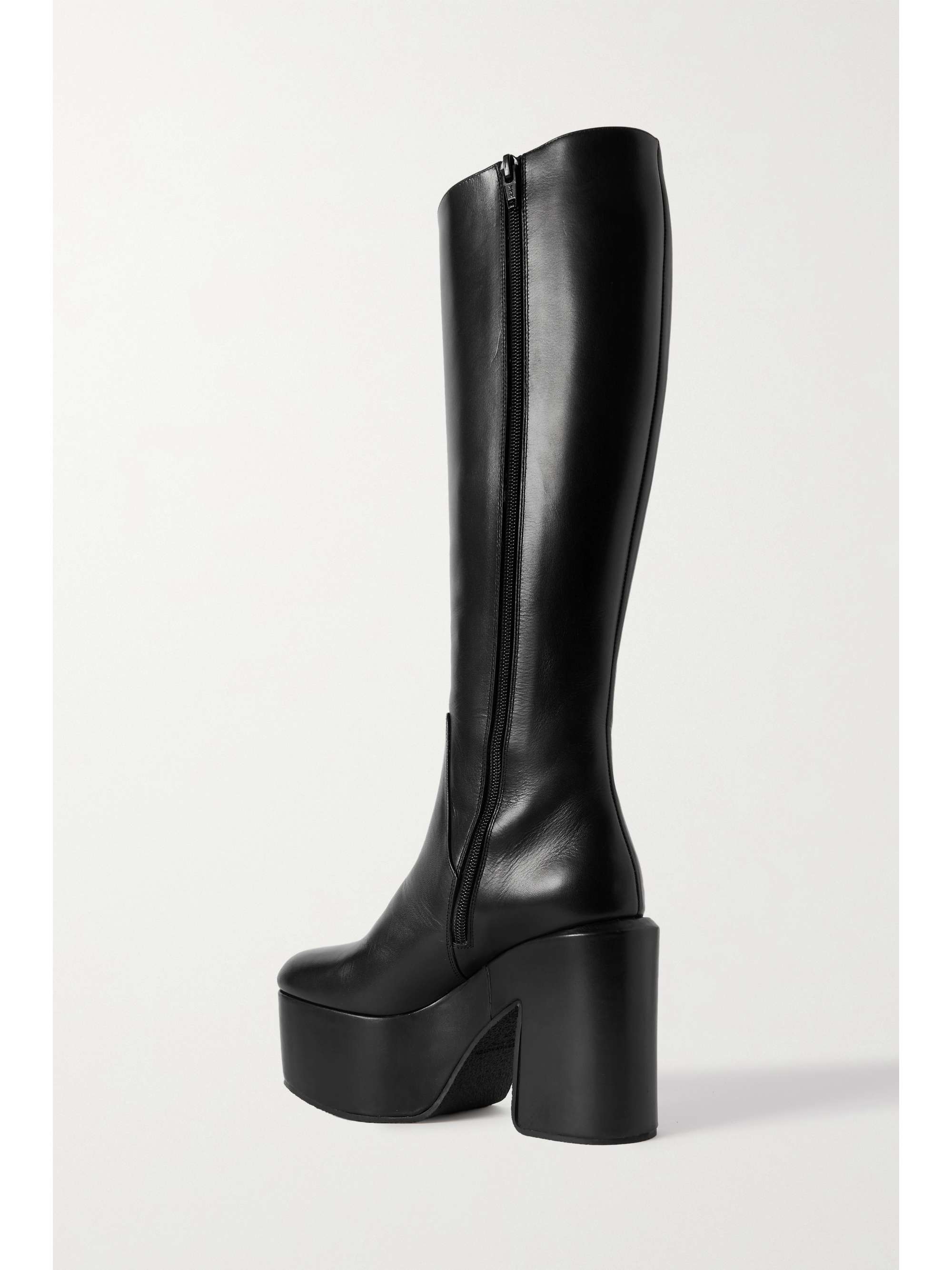 DRIES VAN NOTEN Leather platform knee boots | NET-A-PORTER