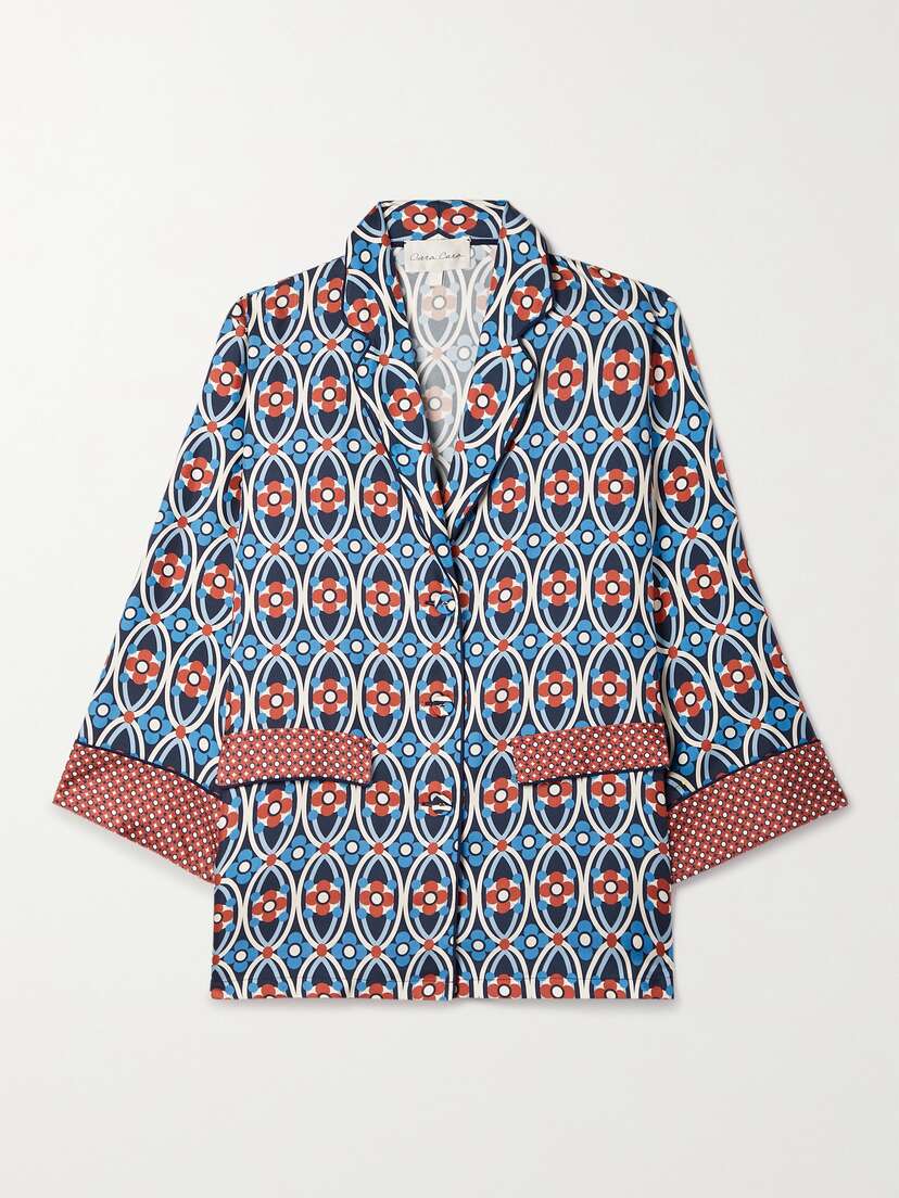 Cara Cara Venezia Printed Silk-twill Shirt