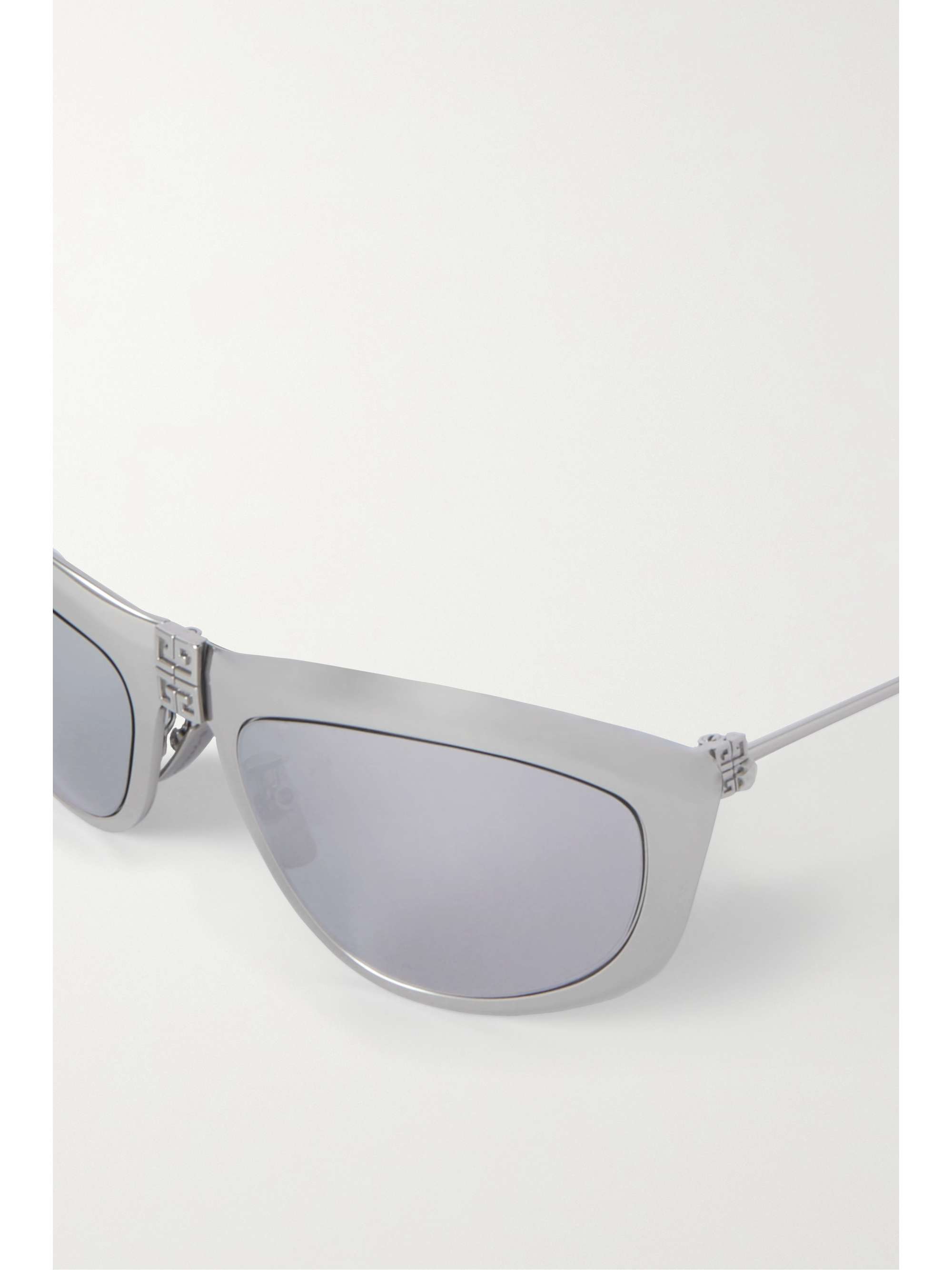 GIVENCHY EYEWEAR Mirrored D-frame silver-tone sunglasses