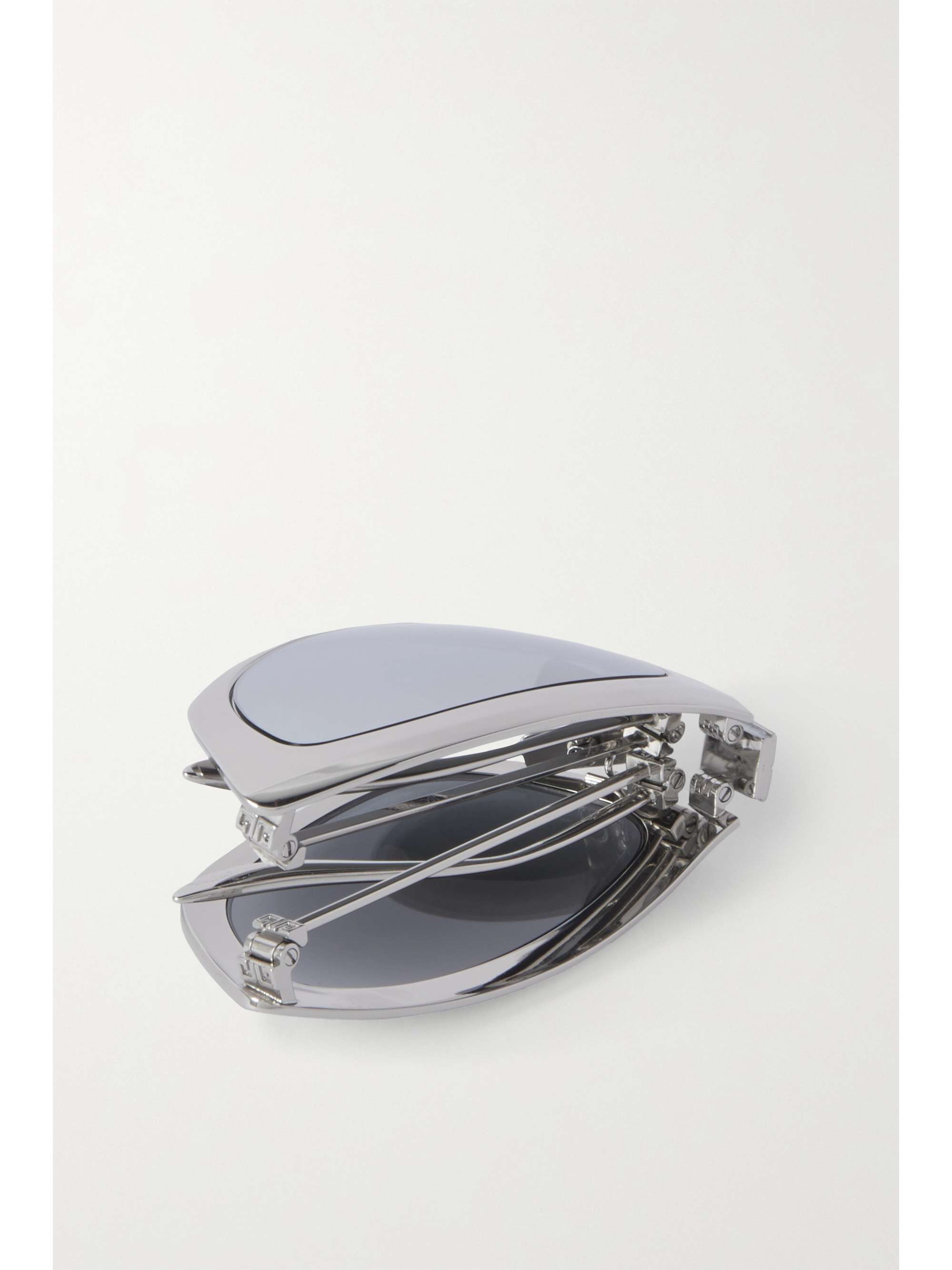 GIVENCHY EYEWEAR Mirrored D-frame silver-tone sunglasses