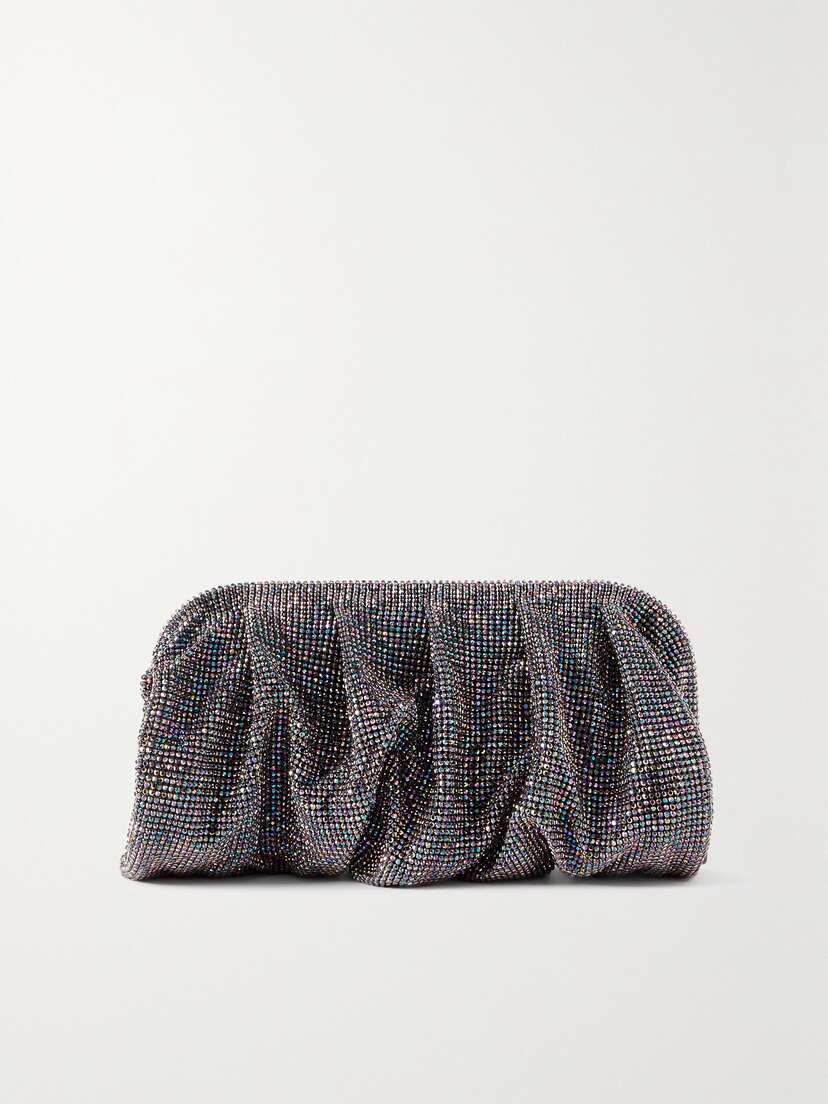 Benedetta Bruzziches Venus La Grande Crystal-embellished Silk-satin Clutch