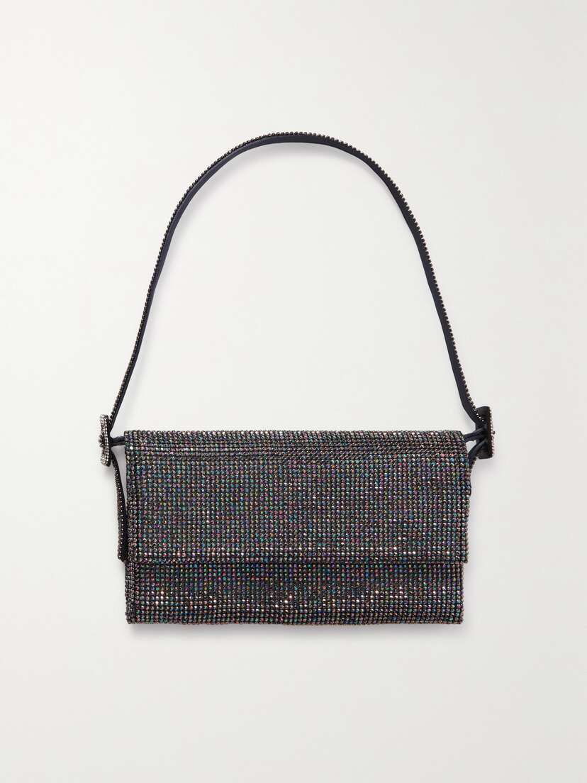 Benedetta Bruzziches Vittisima Crystal-embellished Satin Shoulder Bag