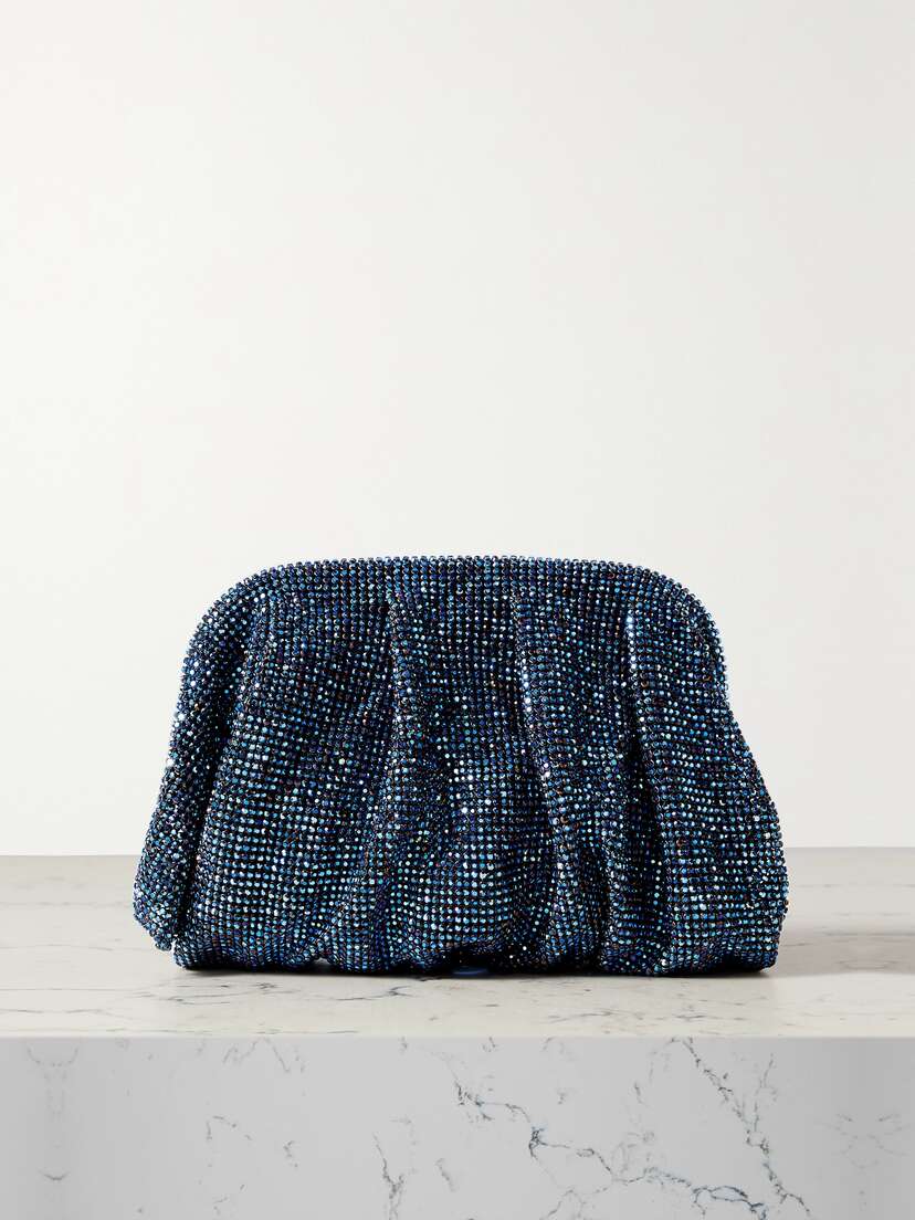 Benedetta Bruzziches Venus La Petite Crystal-embellished Denim Clutch