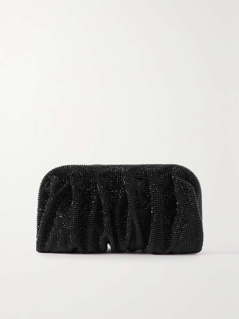 Benedetta Bruzziches Venus La Grande Crystal-embellished Silk-satin Clutch