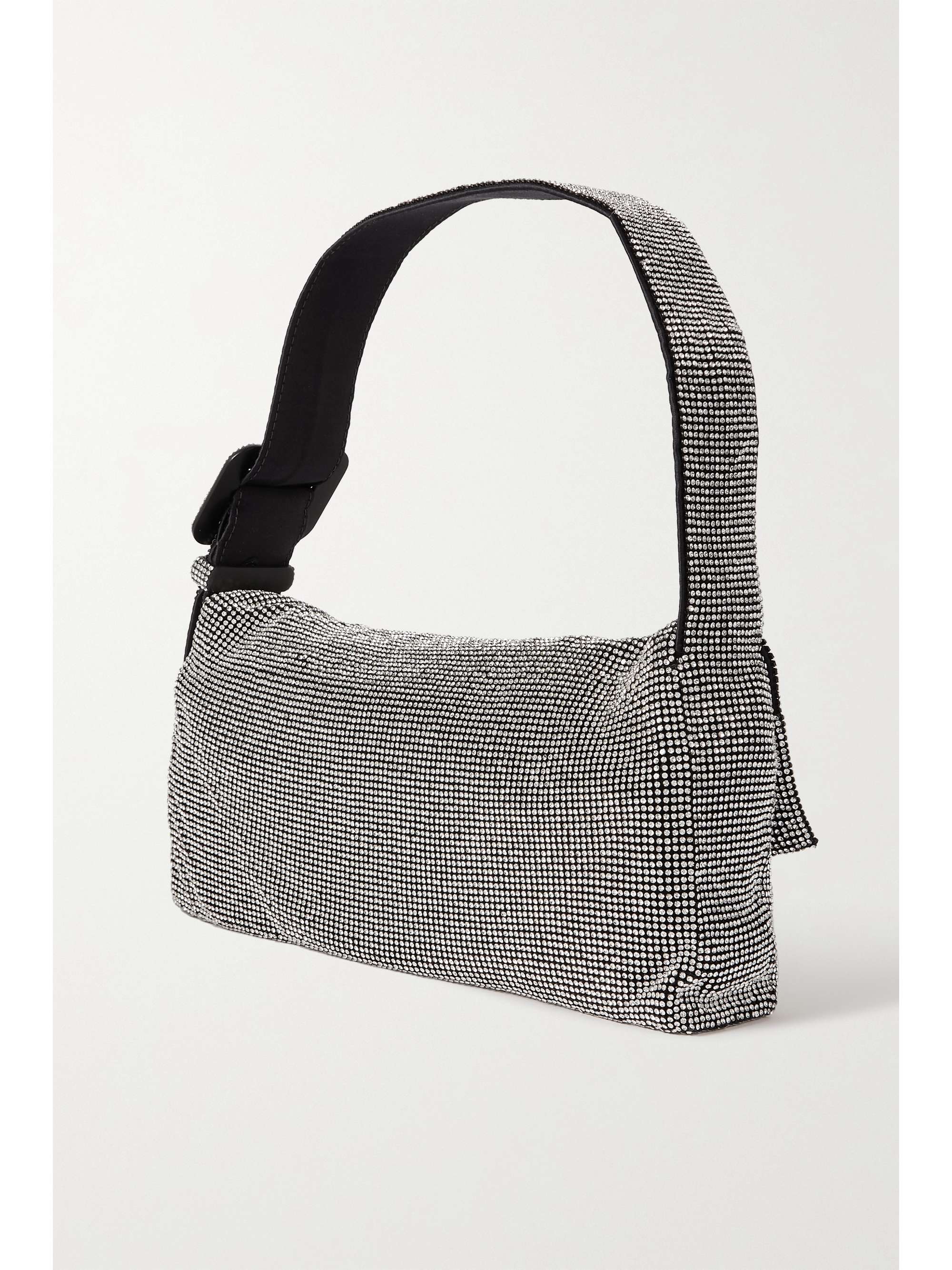 BENEDETTA BRUZZICHES Vitty La Grande large crystal-embellished satin shoulder bag