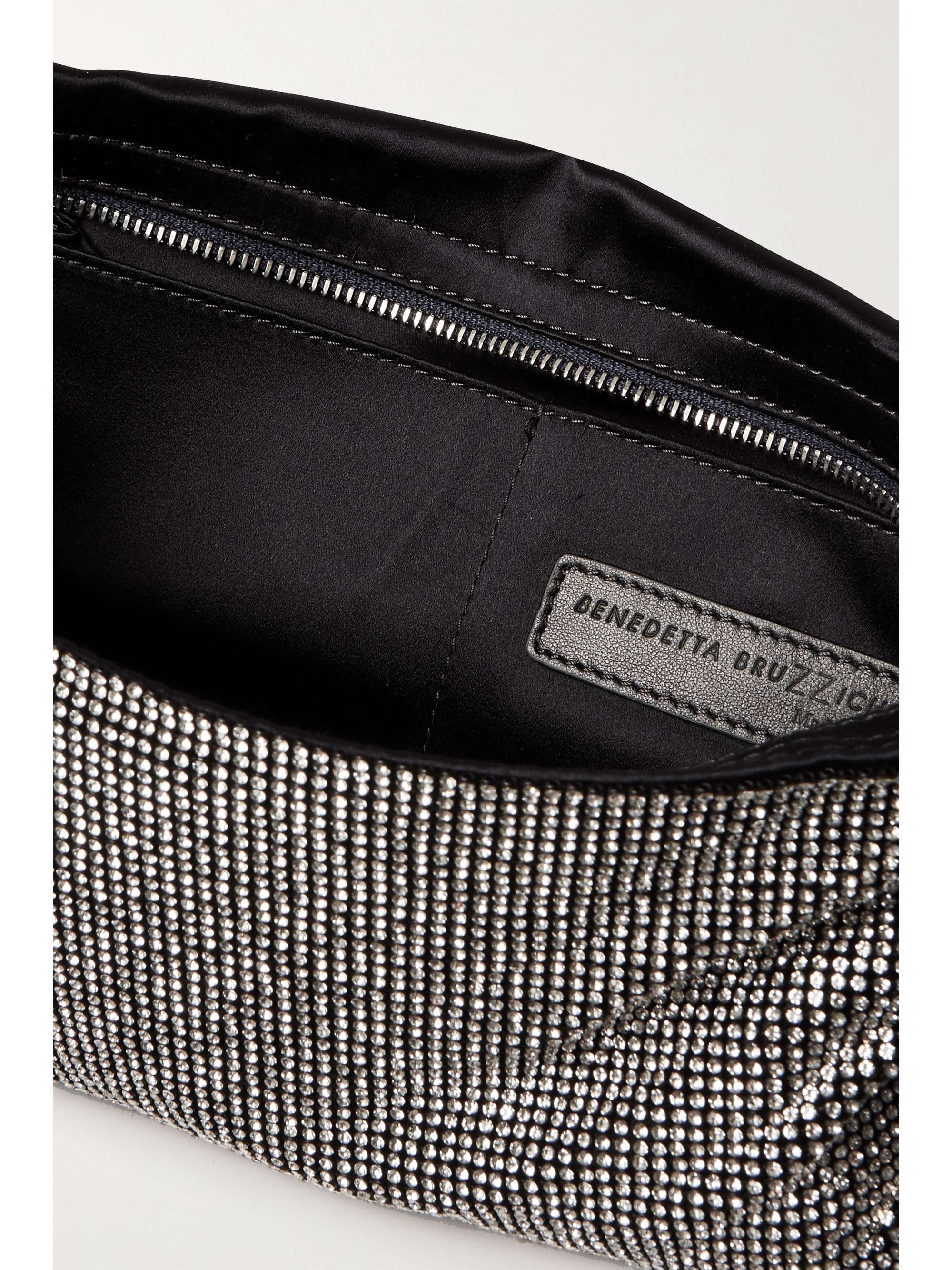 BENEDETTA BRUZZICHES Vitty La Grande large crystal-embellished satin shoulder bag