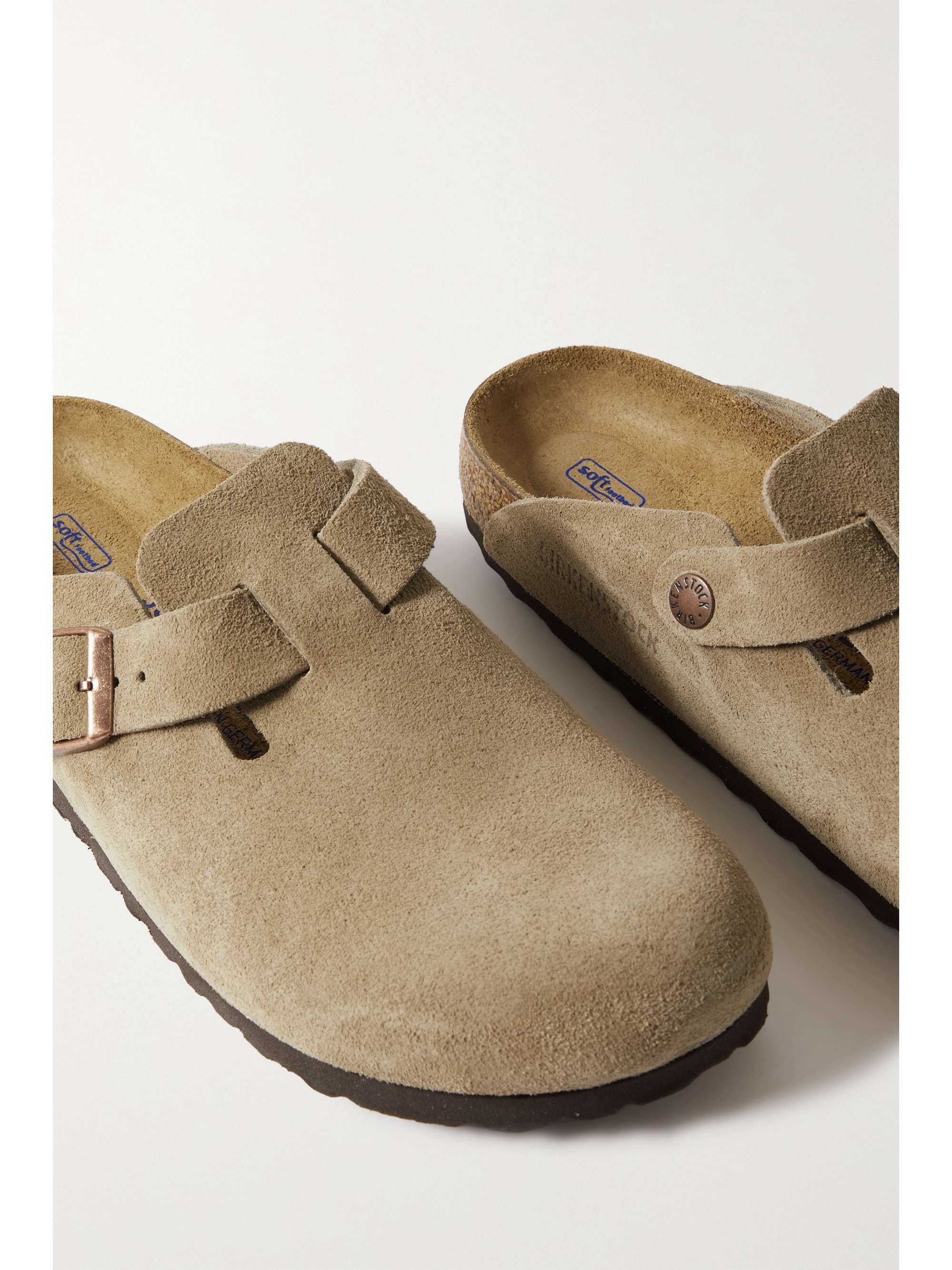 BIRKENSTOCK Boston suede clogs | NET-A-PORTER