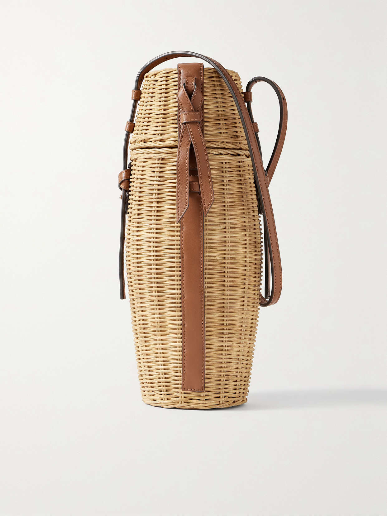 Ulla Johnson - Meadow Leather-trimmed Wicker Bottle Bag - Neutrals