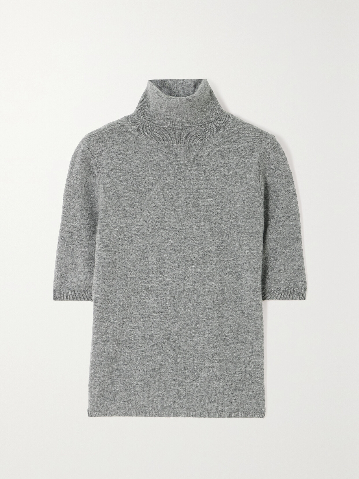 Allude - Mélange Cashmere Turtleneck Sweater - Gray