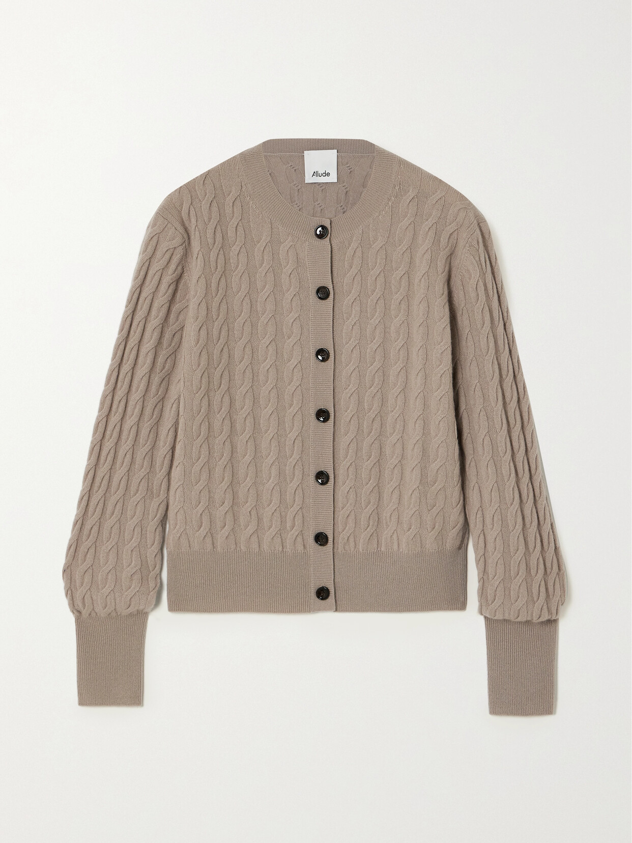 Allude - Cable-knit Cashmere Cardigan - Neutrals