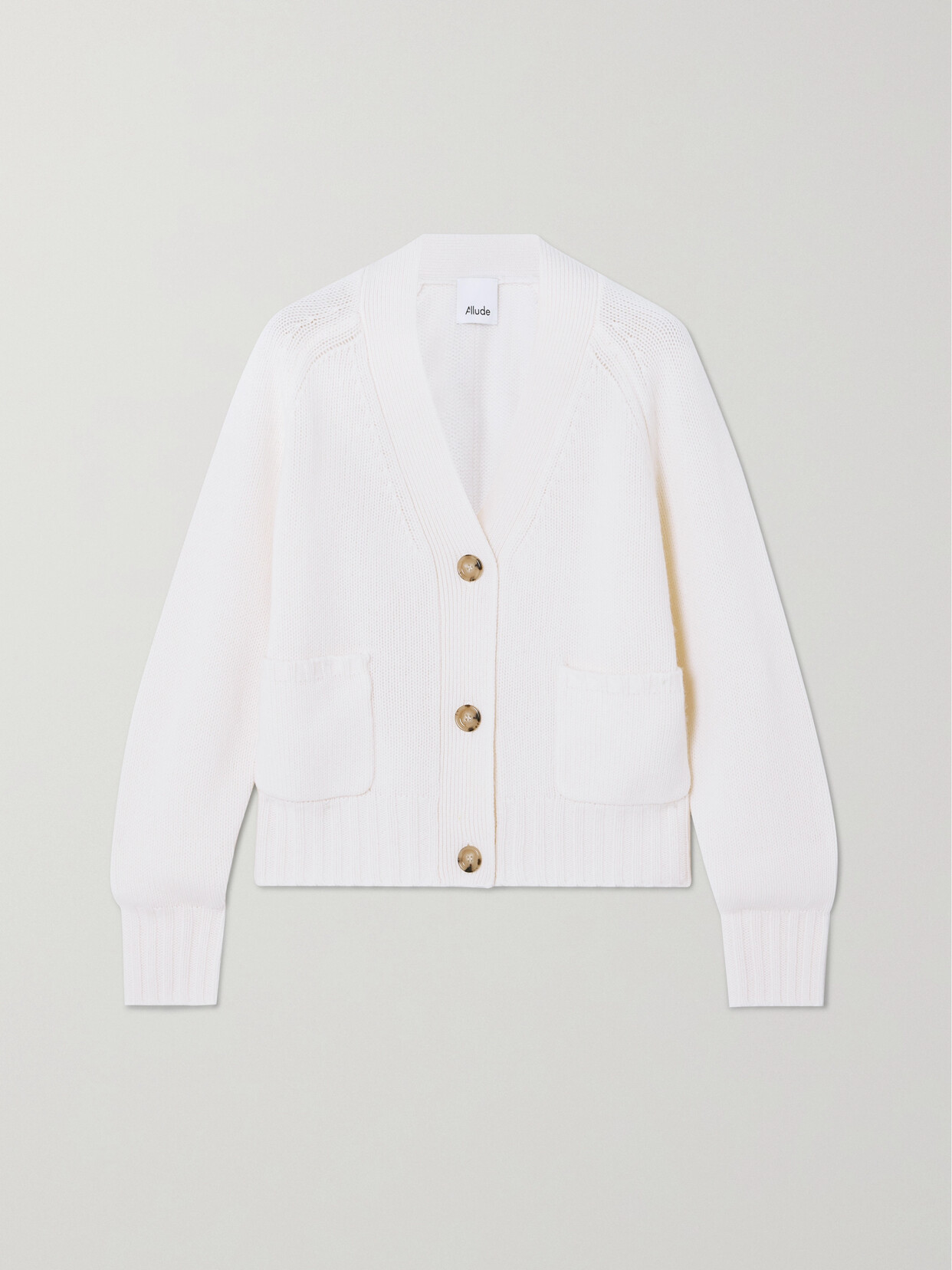 Allude - Wool And Cashmere-blend Cardigan - White