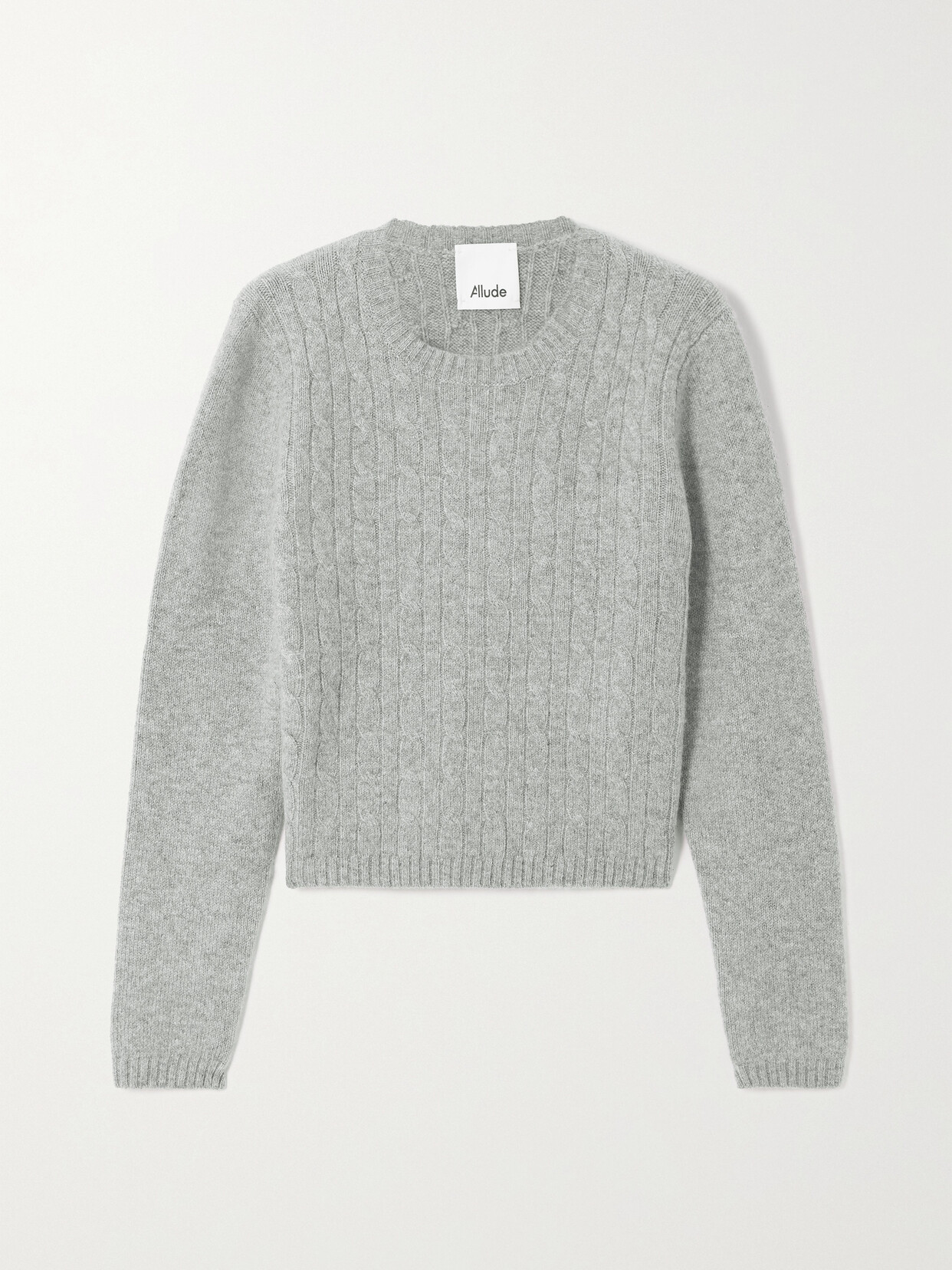 Allude - Cable-knit Cashmere-blend Sweater - Gray