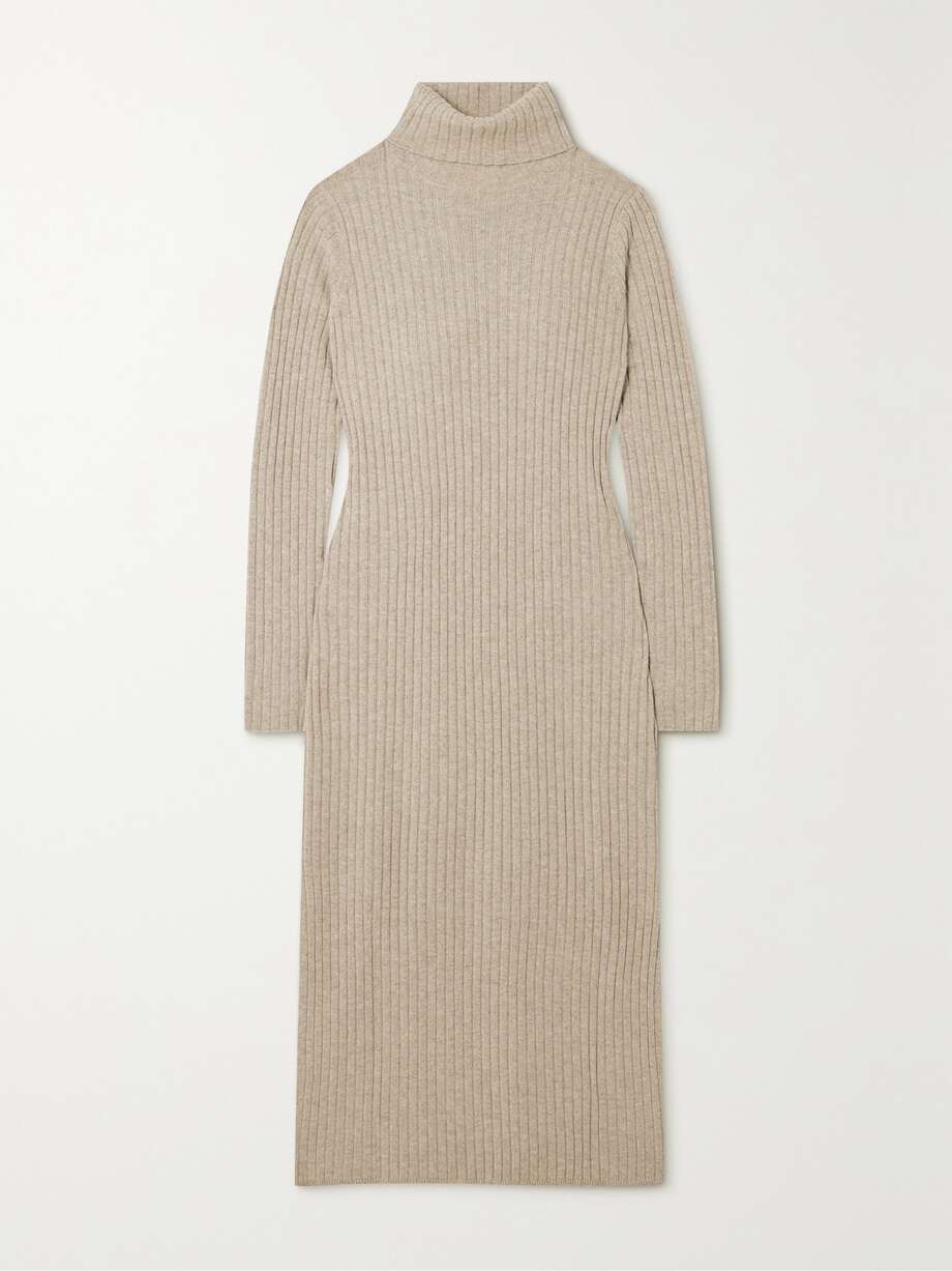 Turtleneck Midi Dress