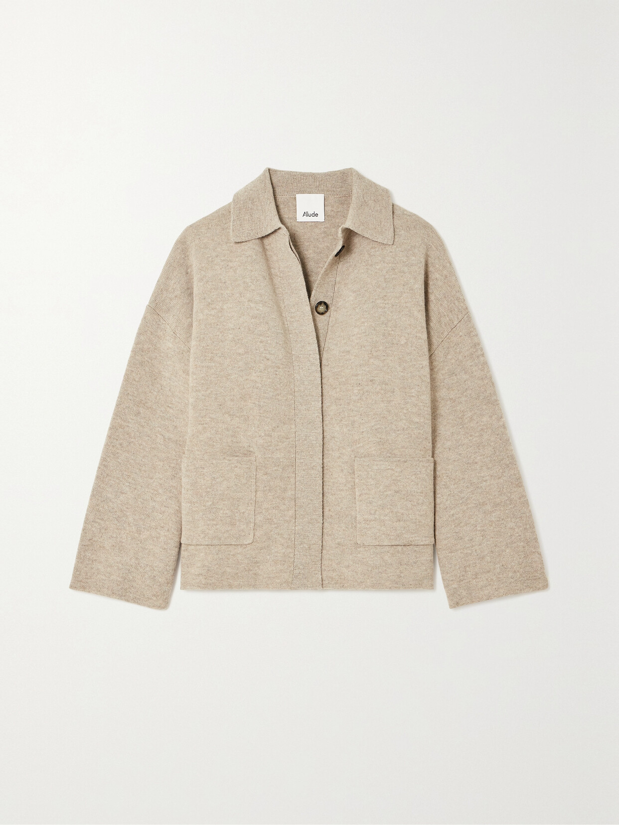 Allude - Wool And Cashmere-blend Cardigan - Neutrals