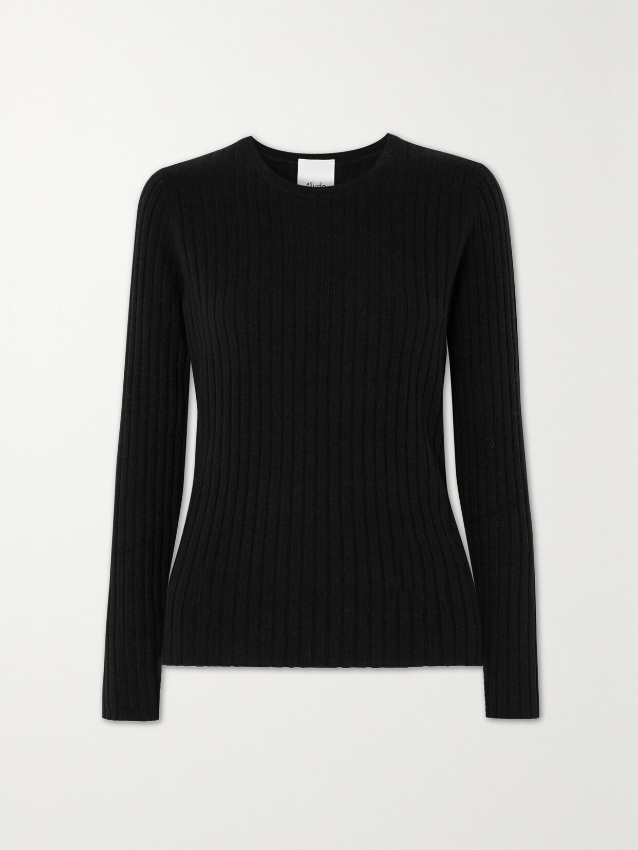 Allude - Ribbed Cashmere Sweater - Black