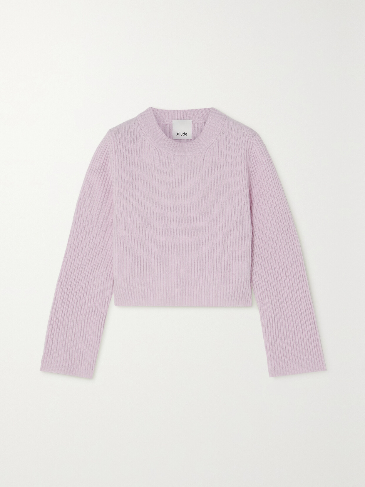 Allude - Cropped Ribbed Wool And Cashmere-blend Sweater - Pink