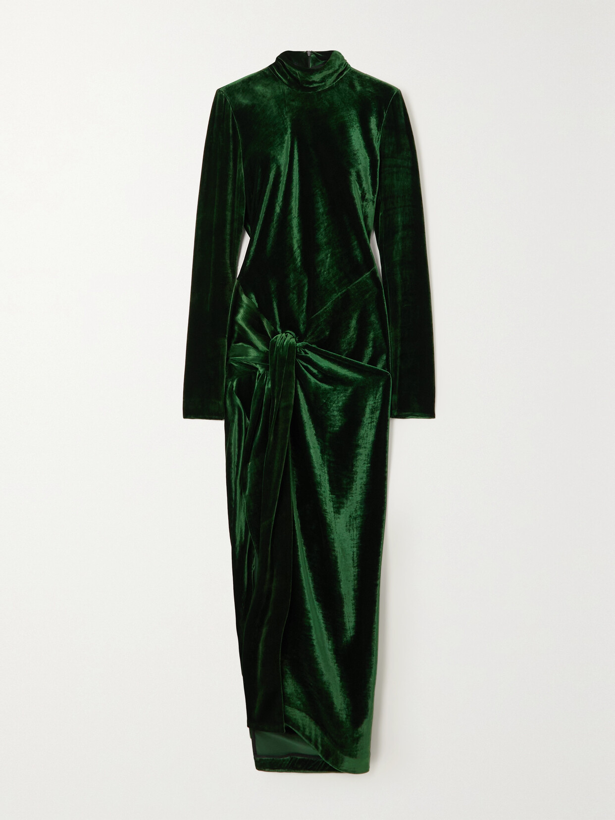 Petar Petrov - The Dusk Draped Velvet Maxi Dress - Green