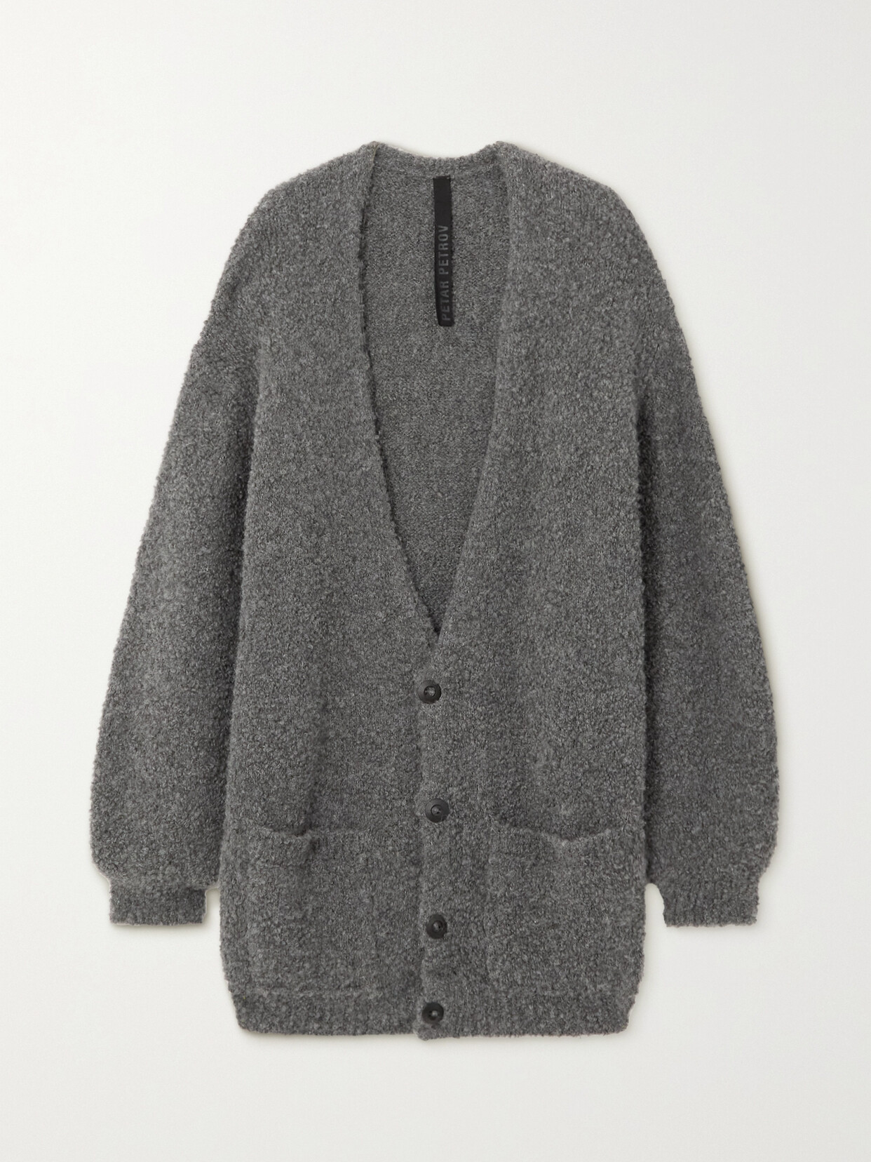 Petar Petrov - The Kids Oversized Bouclé-knit Cardigan - Gray