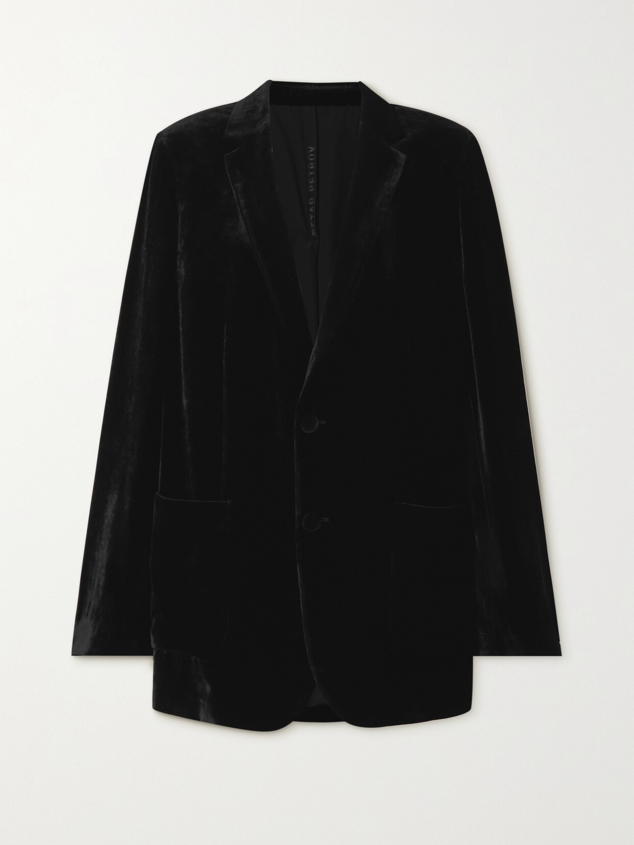 Petar Petrov - Sundown Velvet Blazer - Black