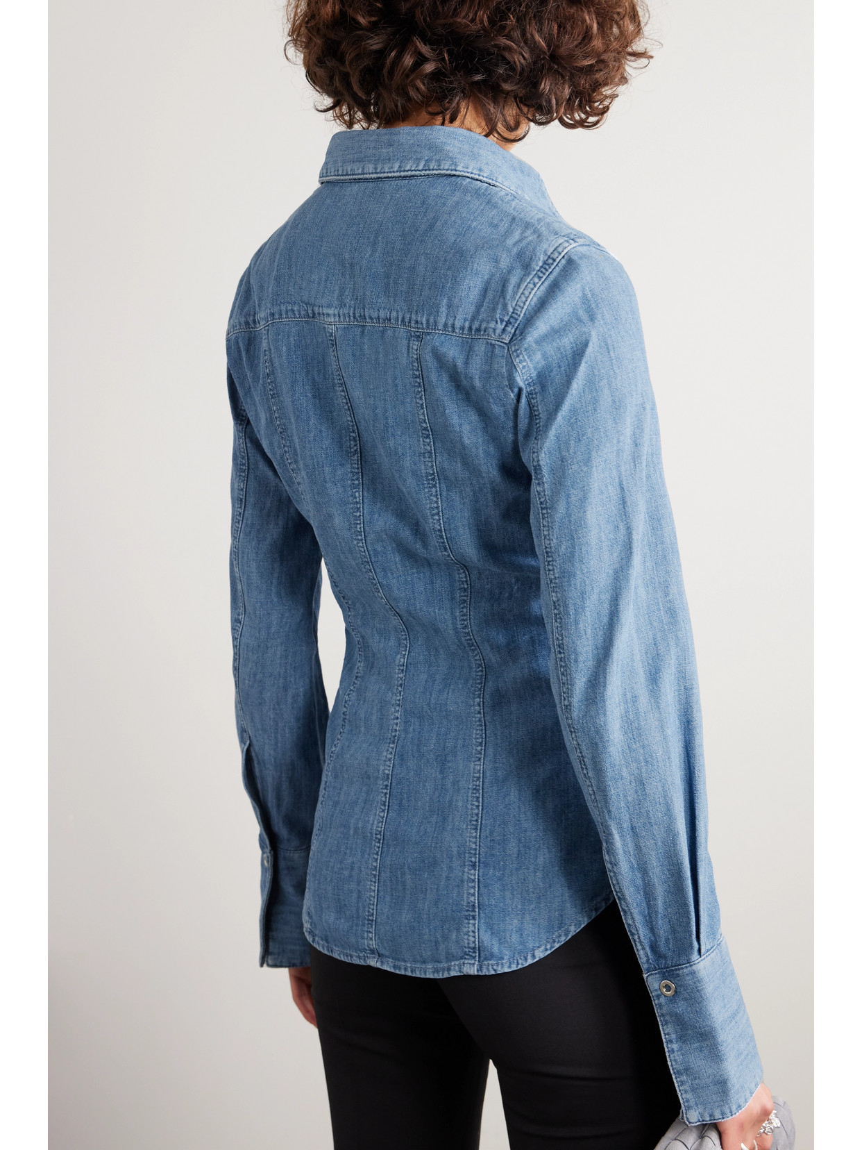 + Net Sustain Organic Cotton-Chambray Shirt