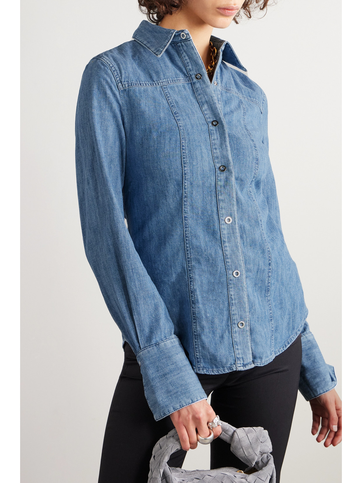 + Net Sustain Organic Cotton-Chambray Shirt