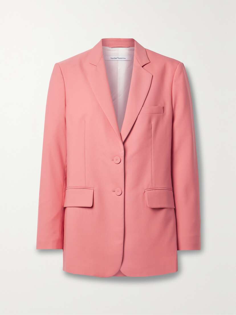 Another Tomorrow + Net Sustain Oversized Wool-crepe Blazer