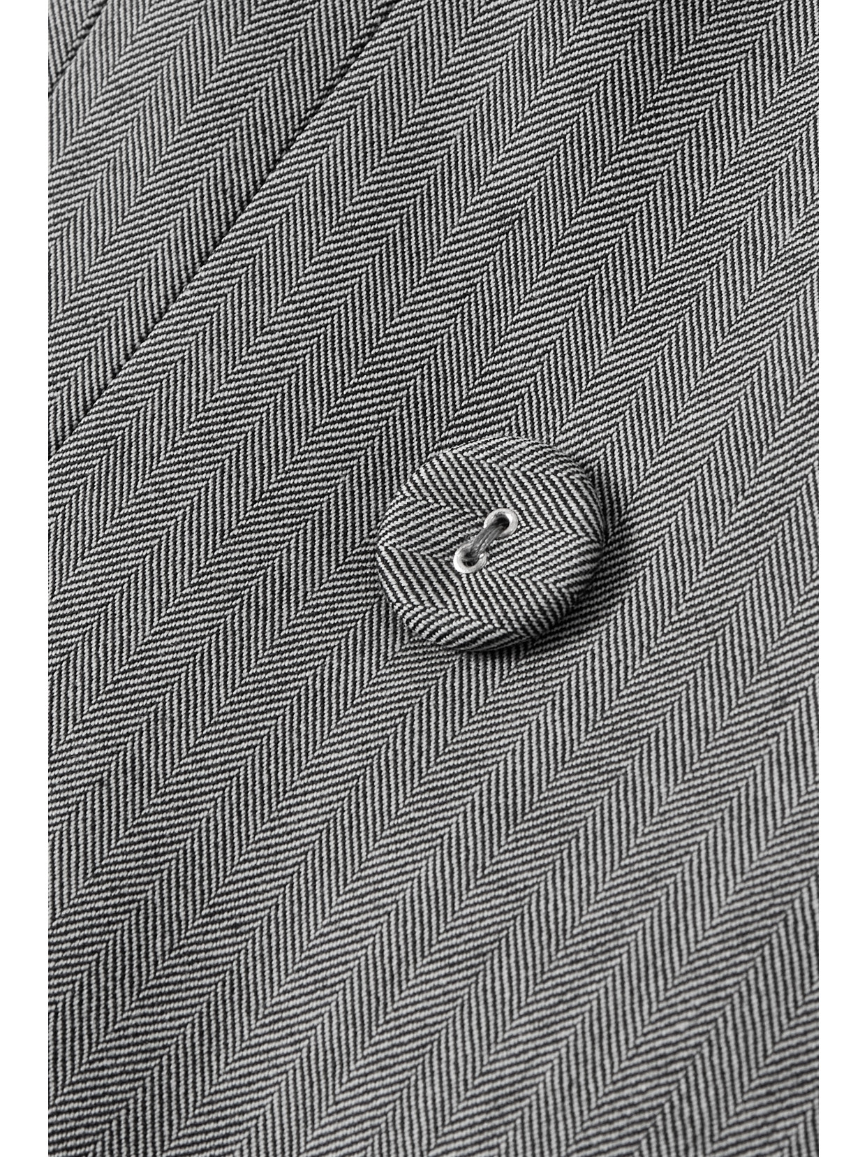 Another Tomorrow Double Breasted Structured Jacket In Black White