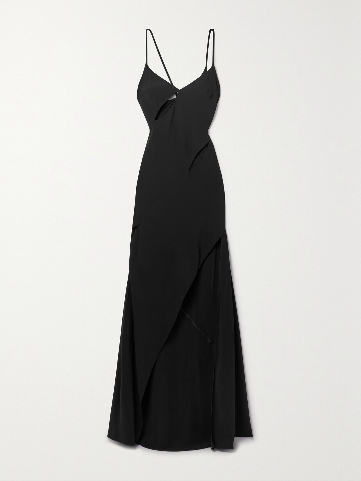 Monse Cutout Crepe Maxi Dress - Black