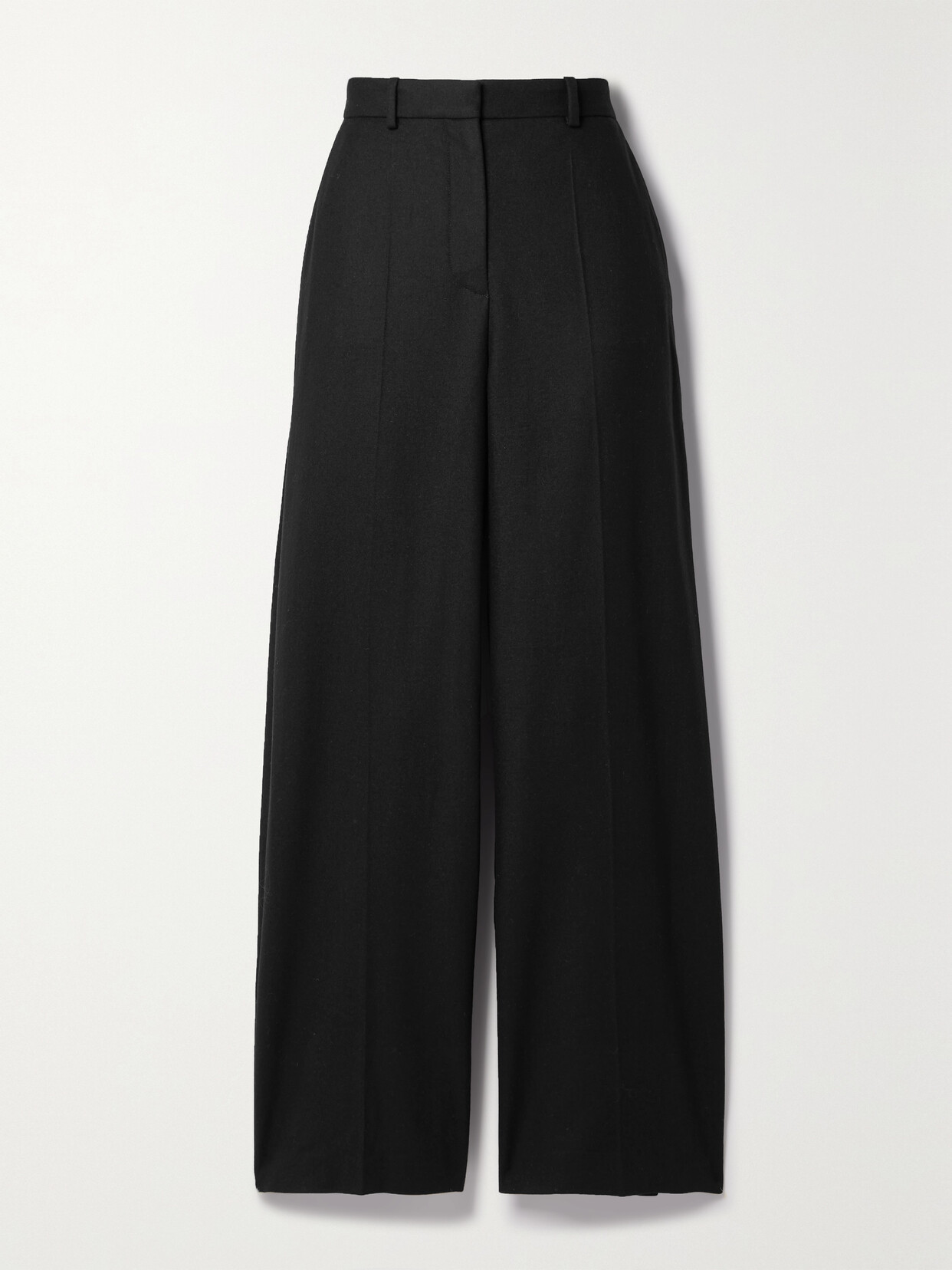 Joseph - Alana Wool-blend Flannel Wide-leg Pants - Black