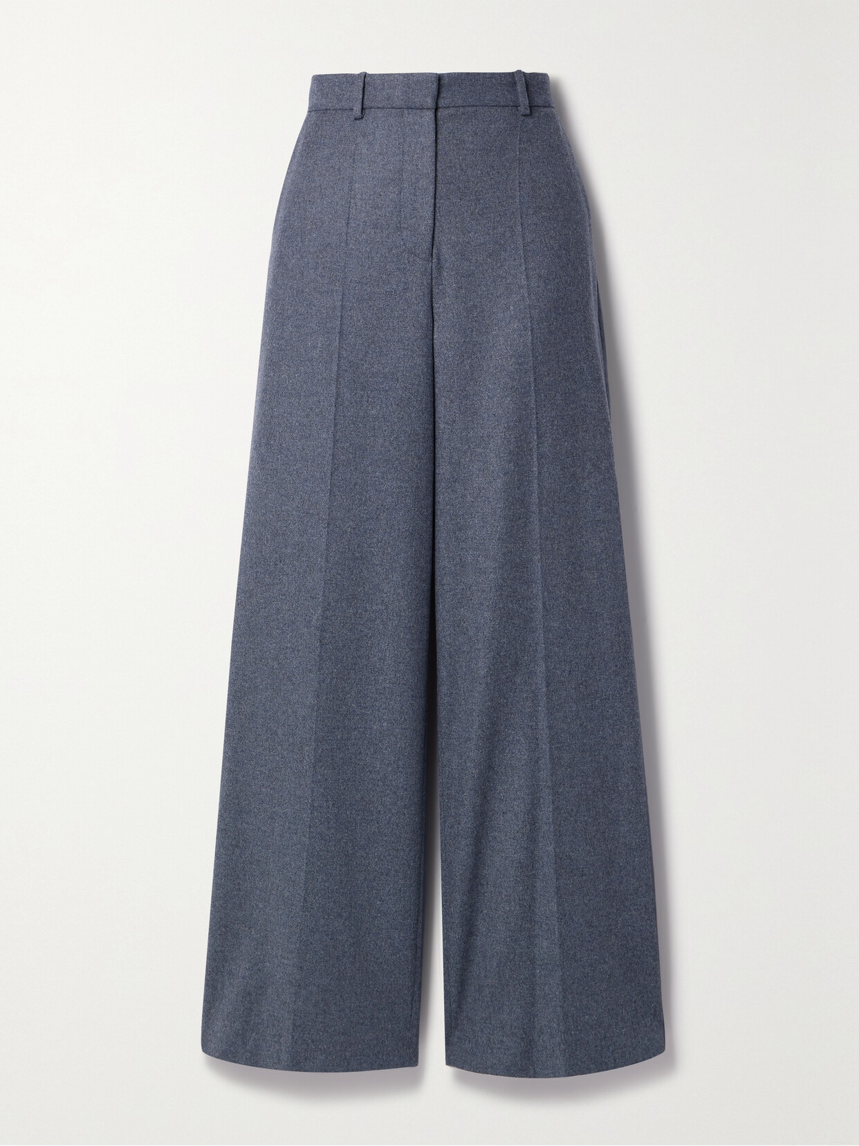 Joseph Alana High-rise Straight-leg Flannel Pants In Blue