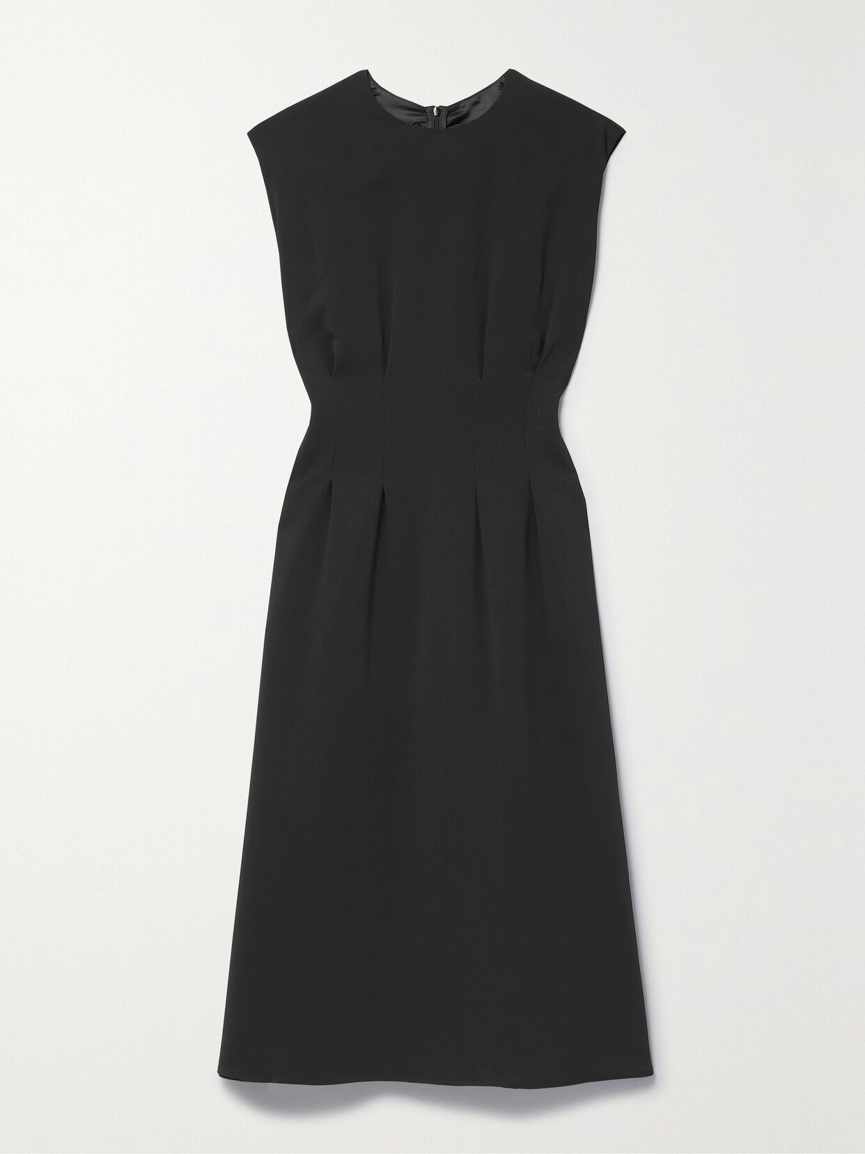 Joseph Delma Pleated Cady Midi Dress In Black