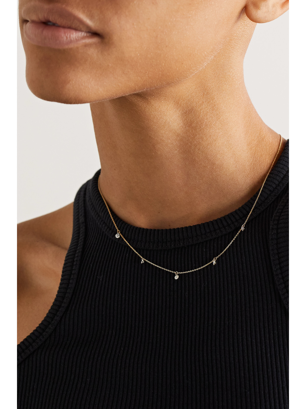 STONE AND STRAND 14-KARAT GOLD DIAMOND NECKLACE