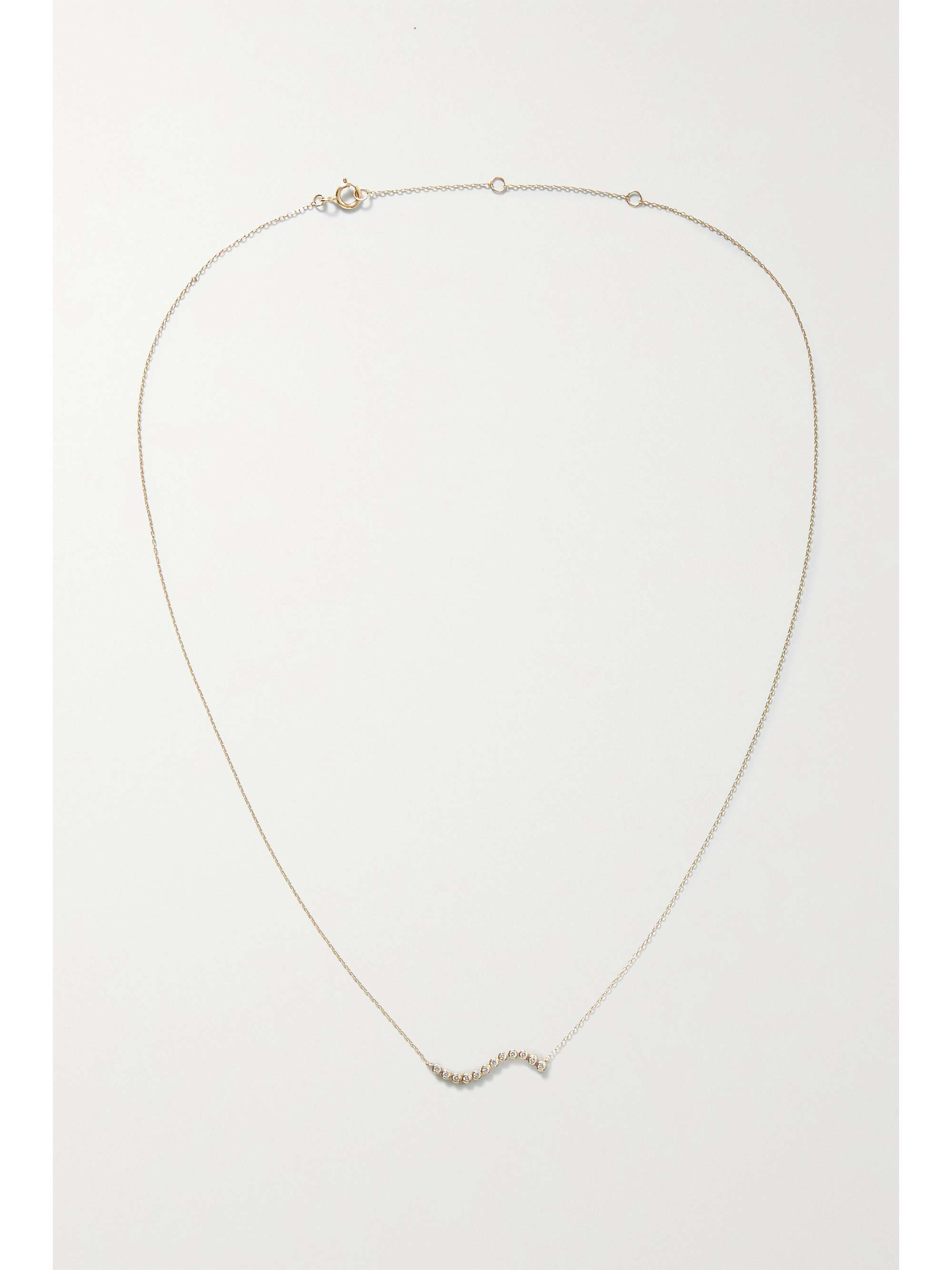 STONE AND STRAND Bubbly Wave 14karat gold diamond necklace NETAPORTER