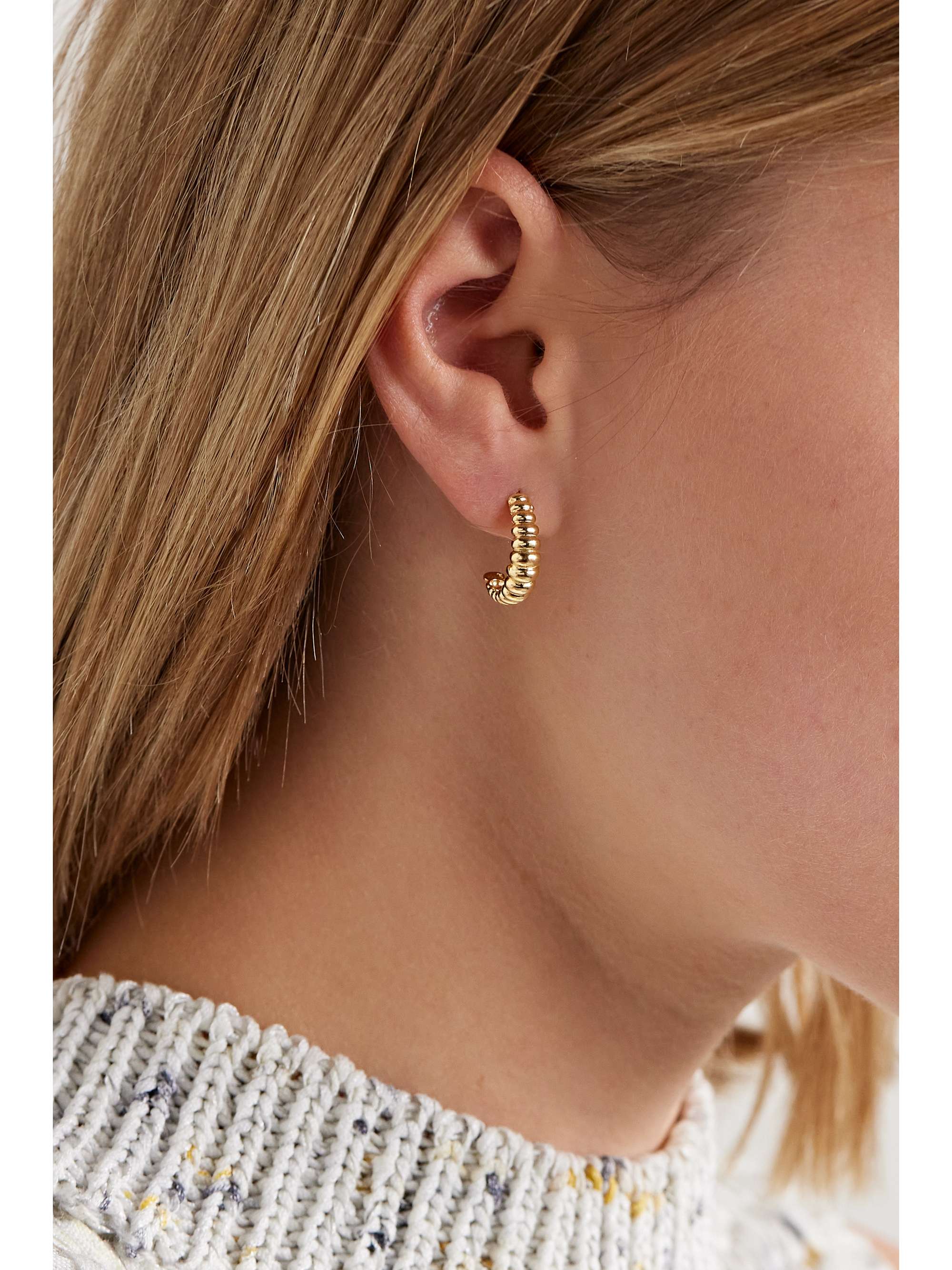 STONE AND STRAND Jelly Beans 10karat gold earrings NETAPORTER