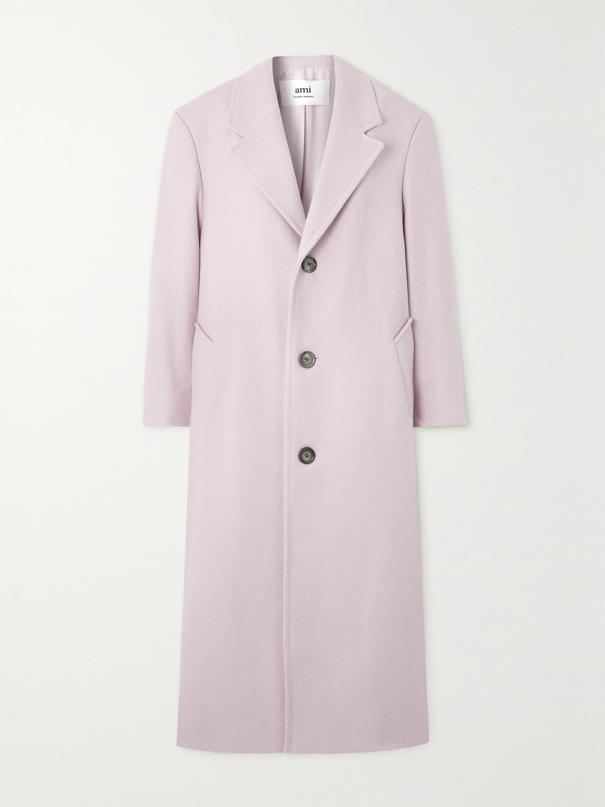 AMI PARIS - Wool-blend Twill Coat - Pink