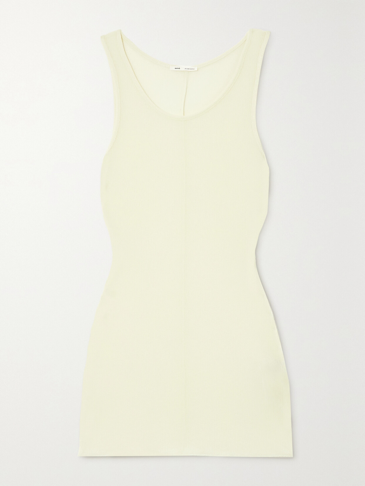 AMI PARIS Ribbed Jersey Tank - Ivory