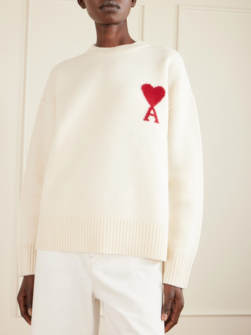 Ami Paris ADC intarsia wool sweater