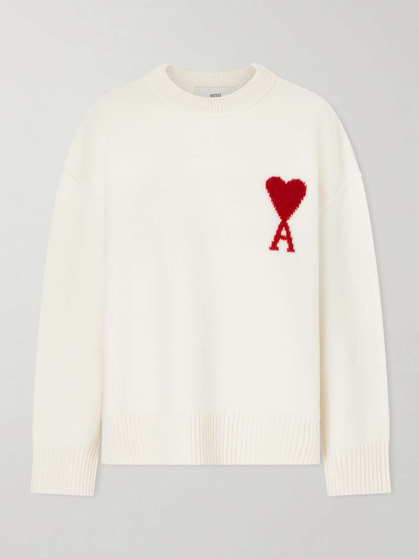 AMI PARIS Adc Intarsia Wool Sweater