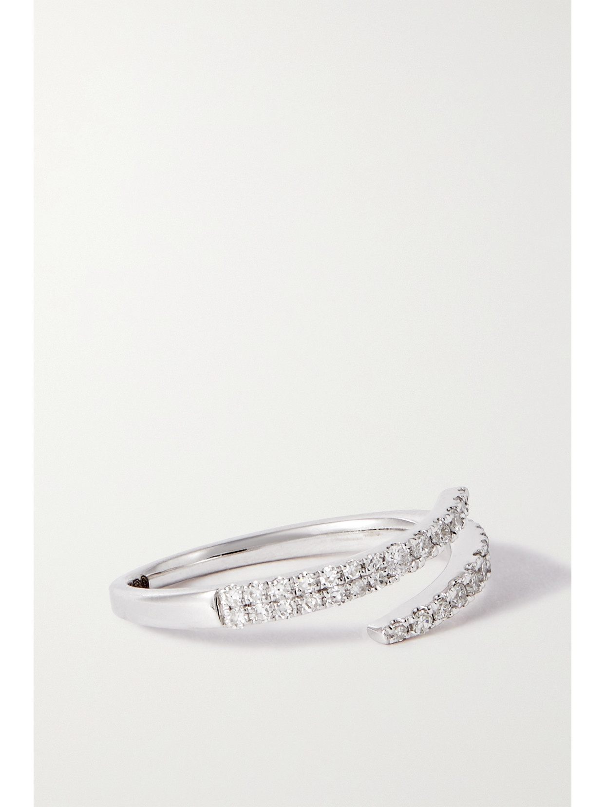 Stone And Strand Twirl 14-karat White Gold Diamond Ring