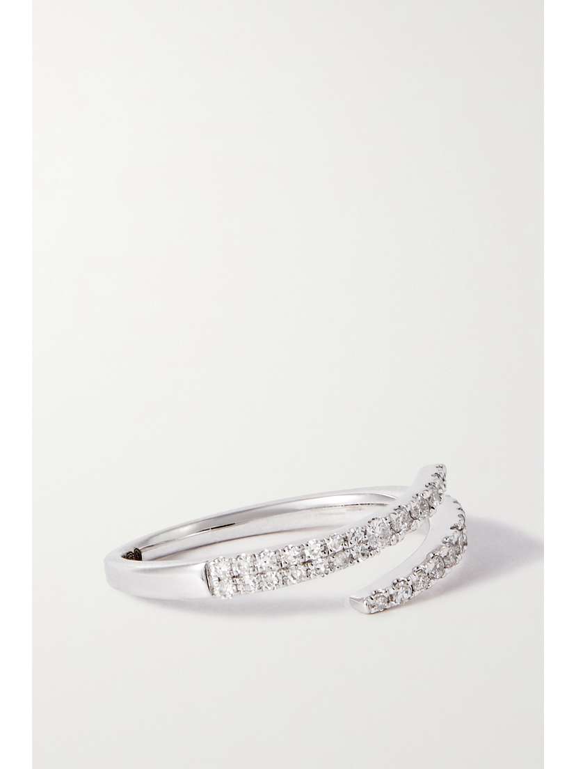 STONE AND STRAND Twirl 14-karat White Gold Diamond Ring