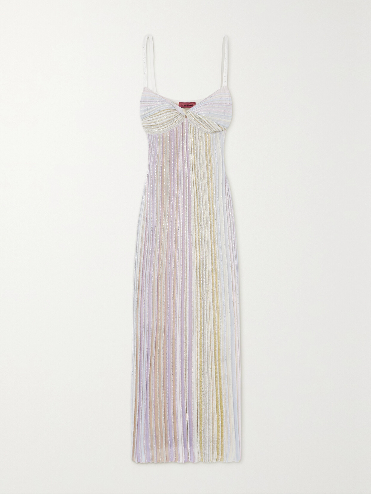 Missoni - Sequin-embellished Striped Crochet-knit Maxi Dress - Purple