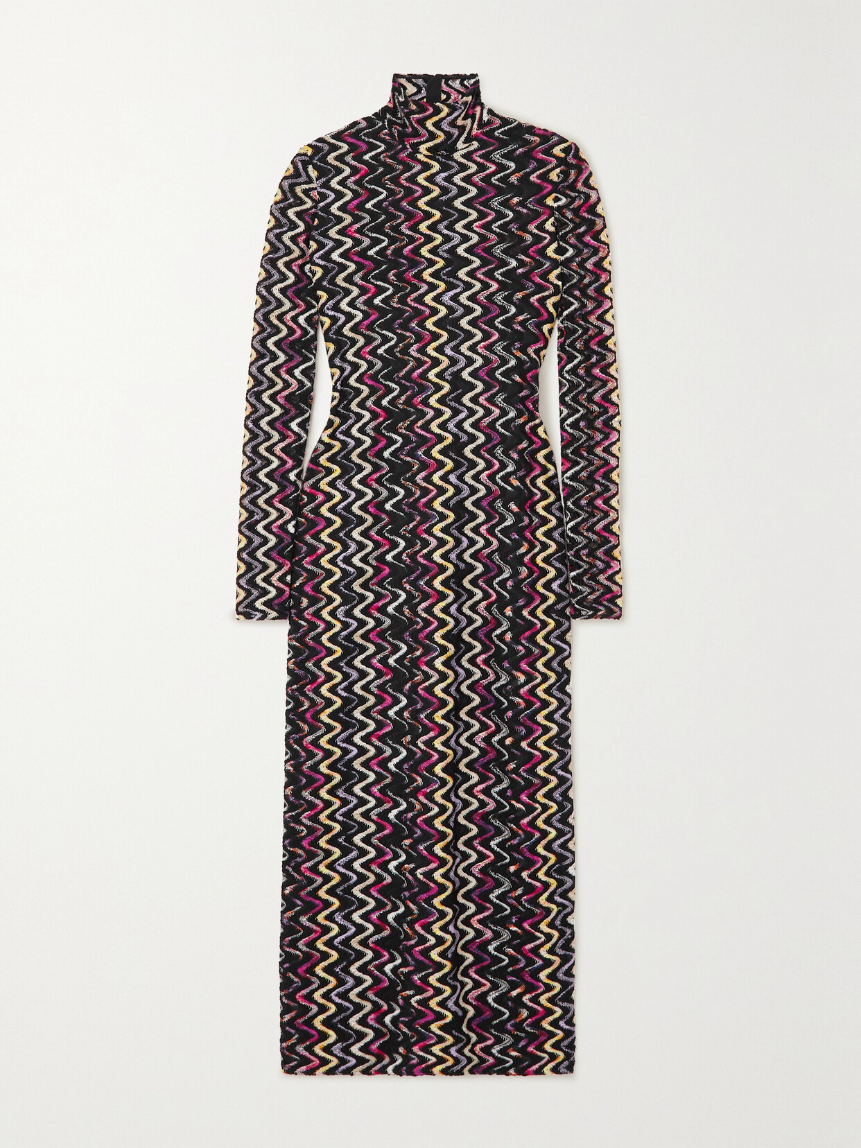 Missoni - Wool-blend Jacquard-knit Maxi Dress - Black