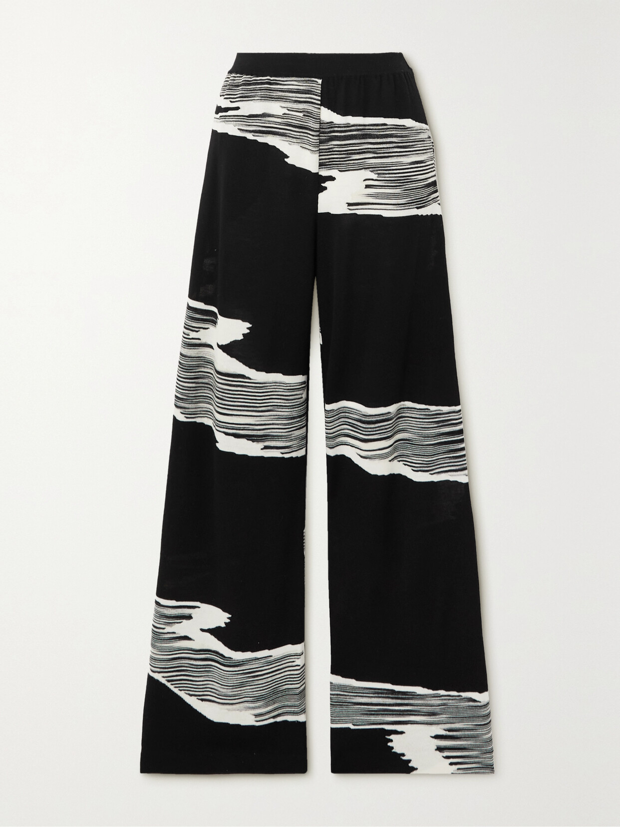 Missoni - Space-dyed Intarsia Wool Straight-leg Pants - Black